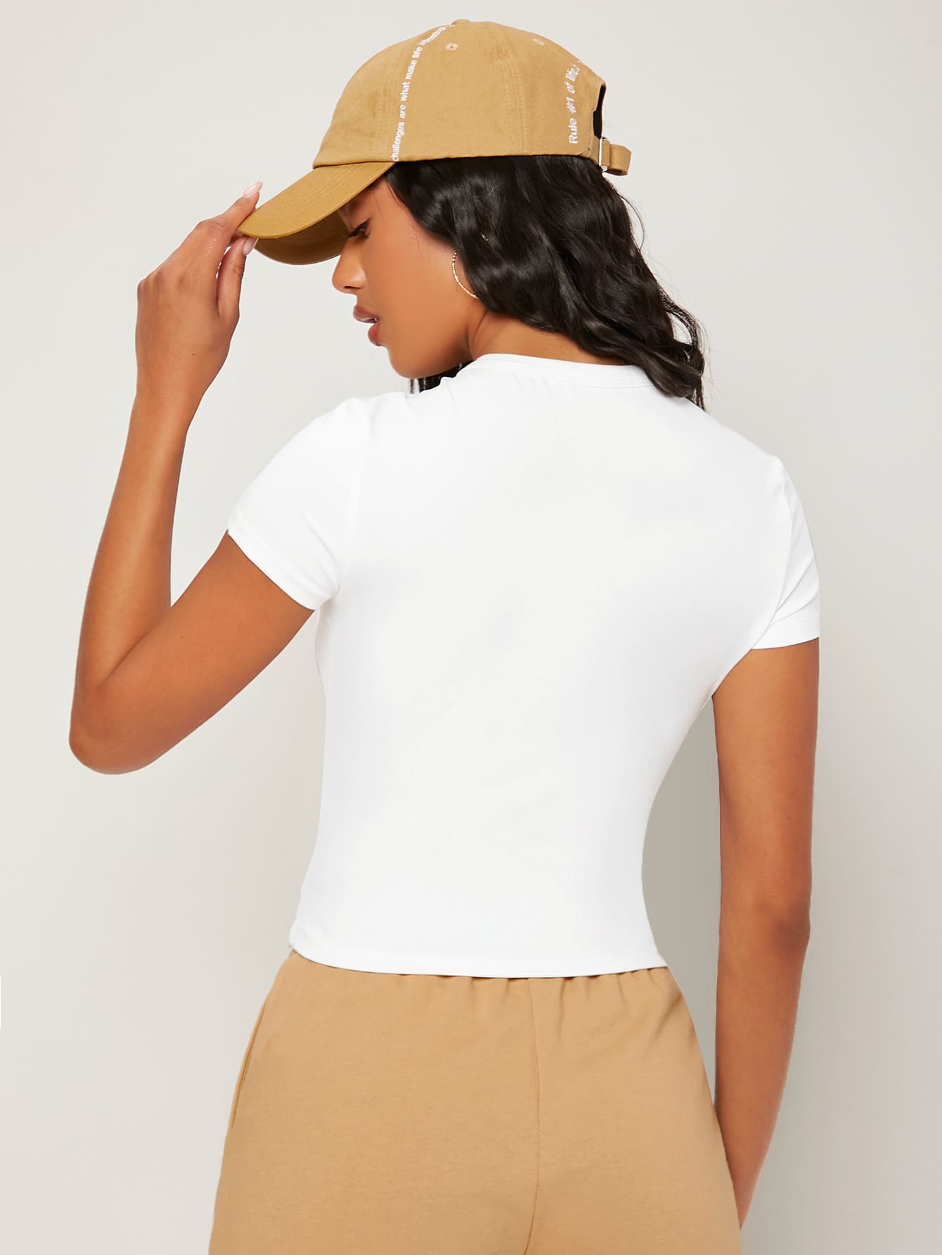 BASICS Solid Form Fitted Tee