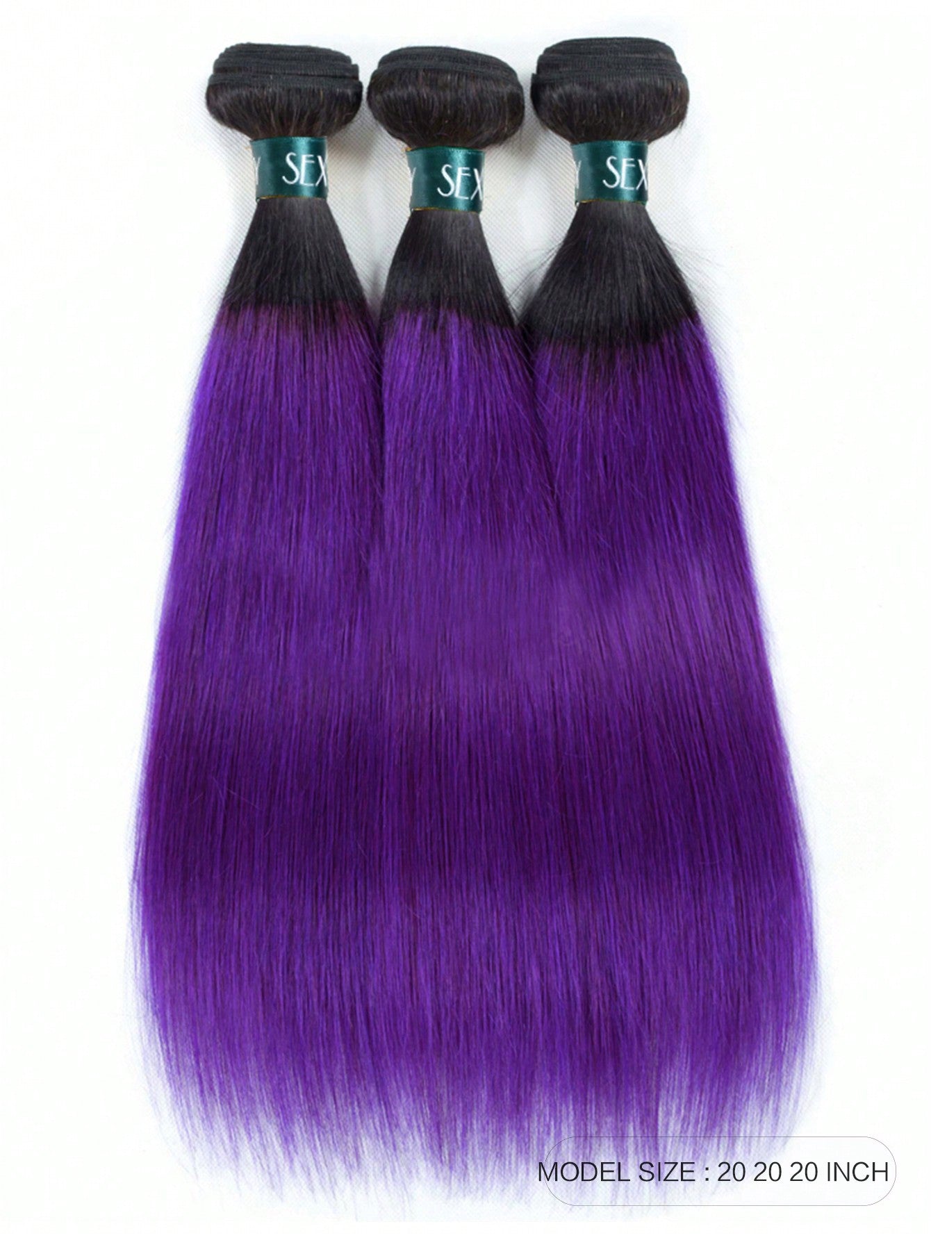 3Pcs Human Virgin Hair Bundles #350 Ombre Ginger Orange 3 Bundles Hair Extension for Women