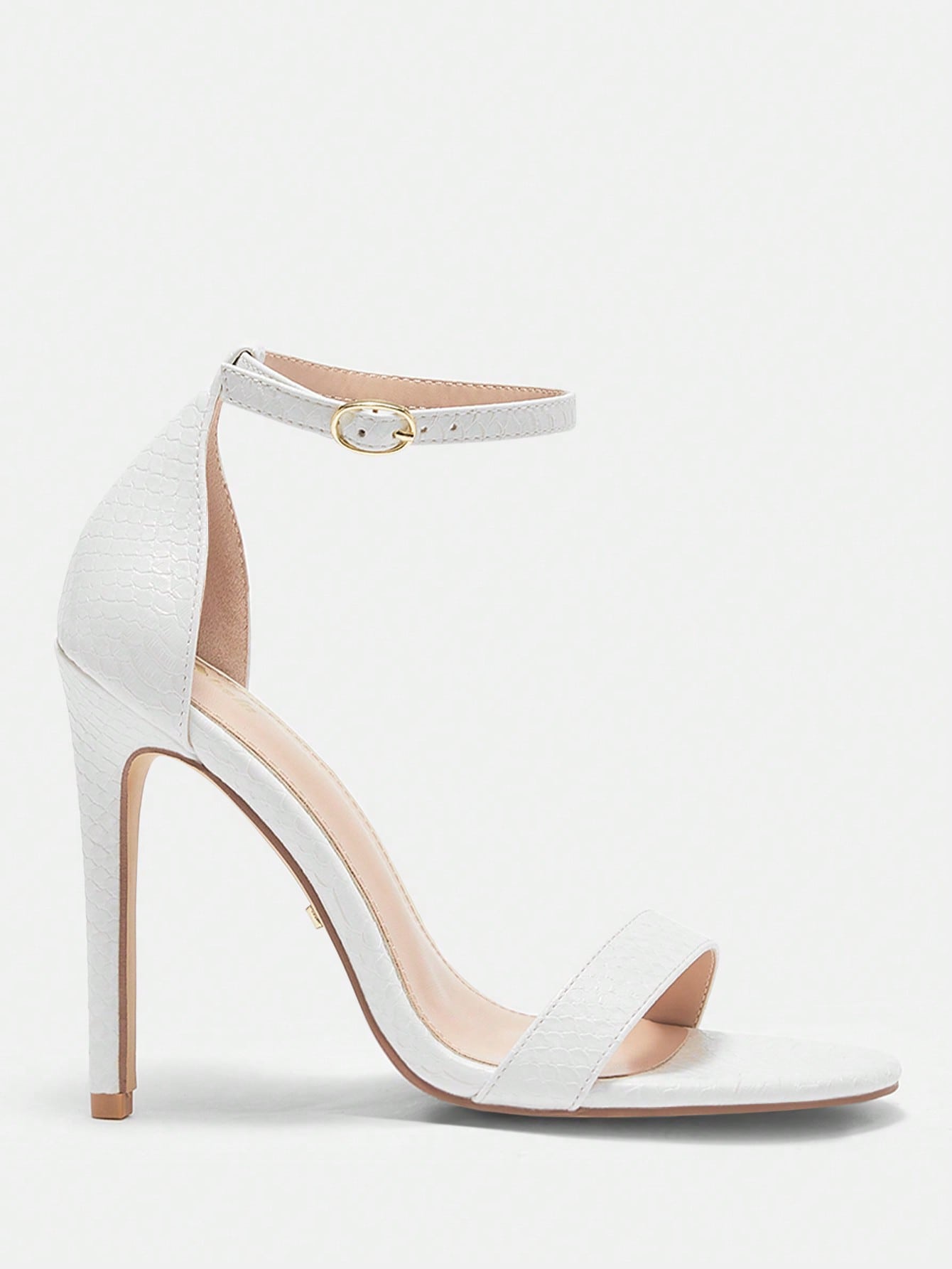 BIZwear Women Minimalist Stiletto Heeled Ankle Strap Sandals, Elegant Summer Heeled Sandals