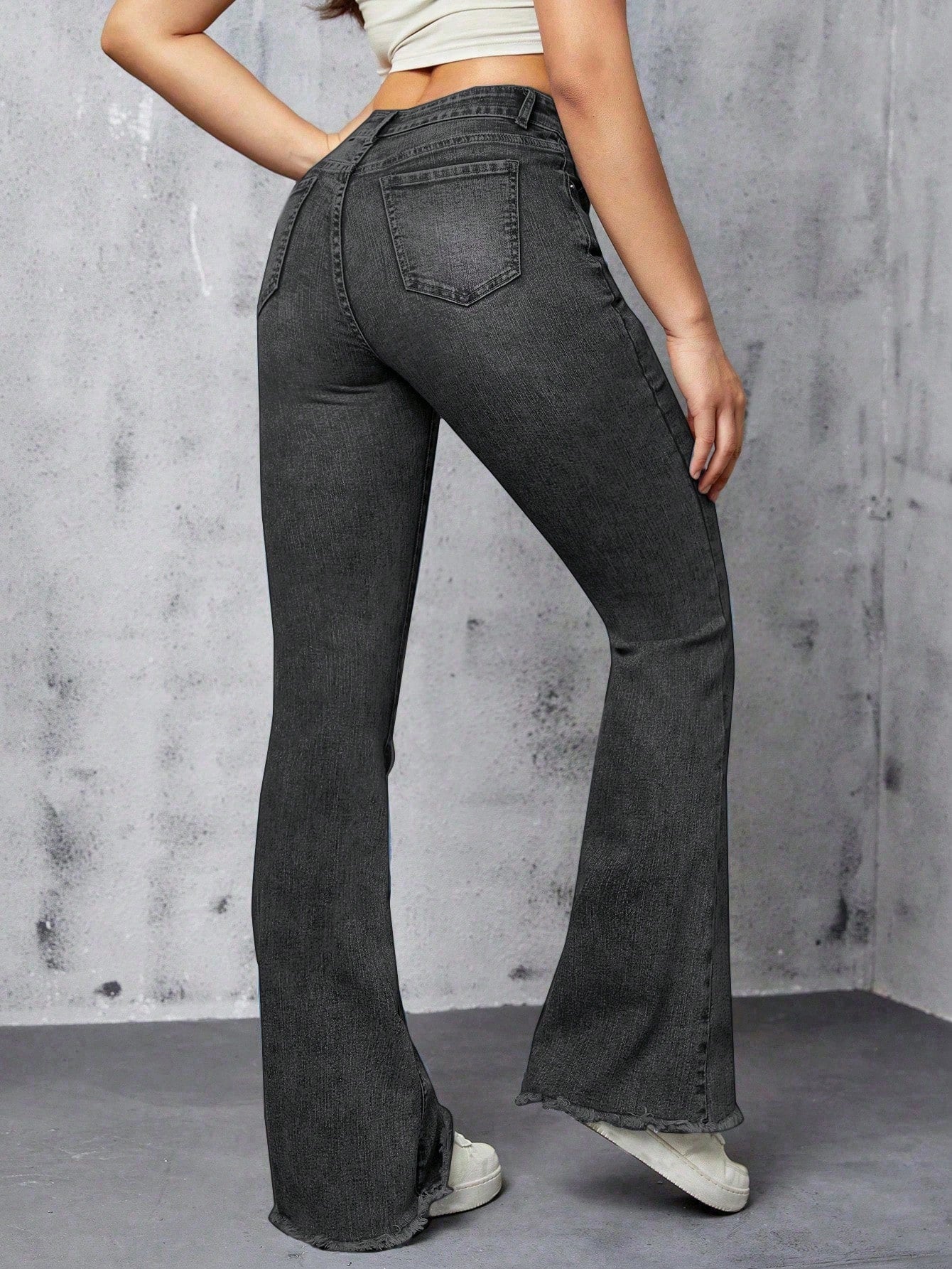 High Waist Flare Leg Jeans