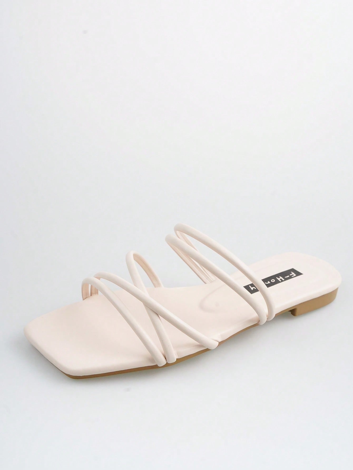 Women Minimalist Thin Strap Slide Sandals, Elegant Summer Flat Sandals