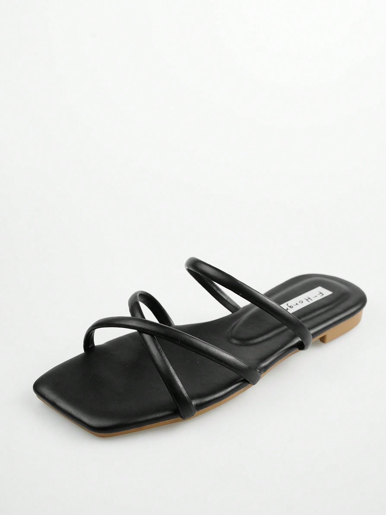 Women Minimalist Thin Strap Slide Sandals, Elegant Summer Flat Sandals