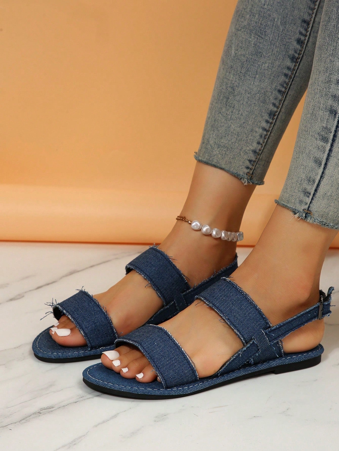 Casual Outdoors Comfy Sandals for Women, Twin Strap Plain Artificial Leather Open Toe Ankle Strap Sandals