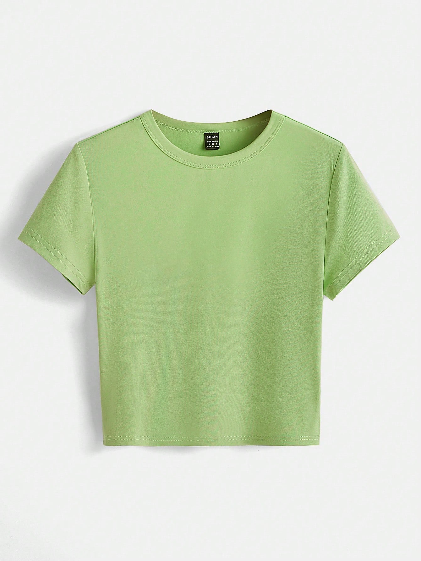 BASICS 1pc Solid Form Fitted Tee