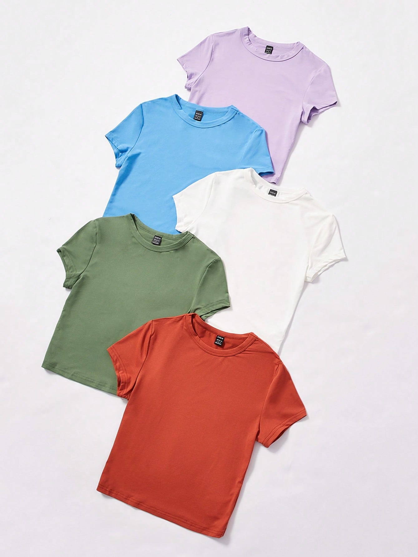 BASICS Solid Form Fitted Tee
