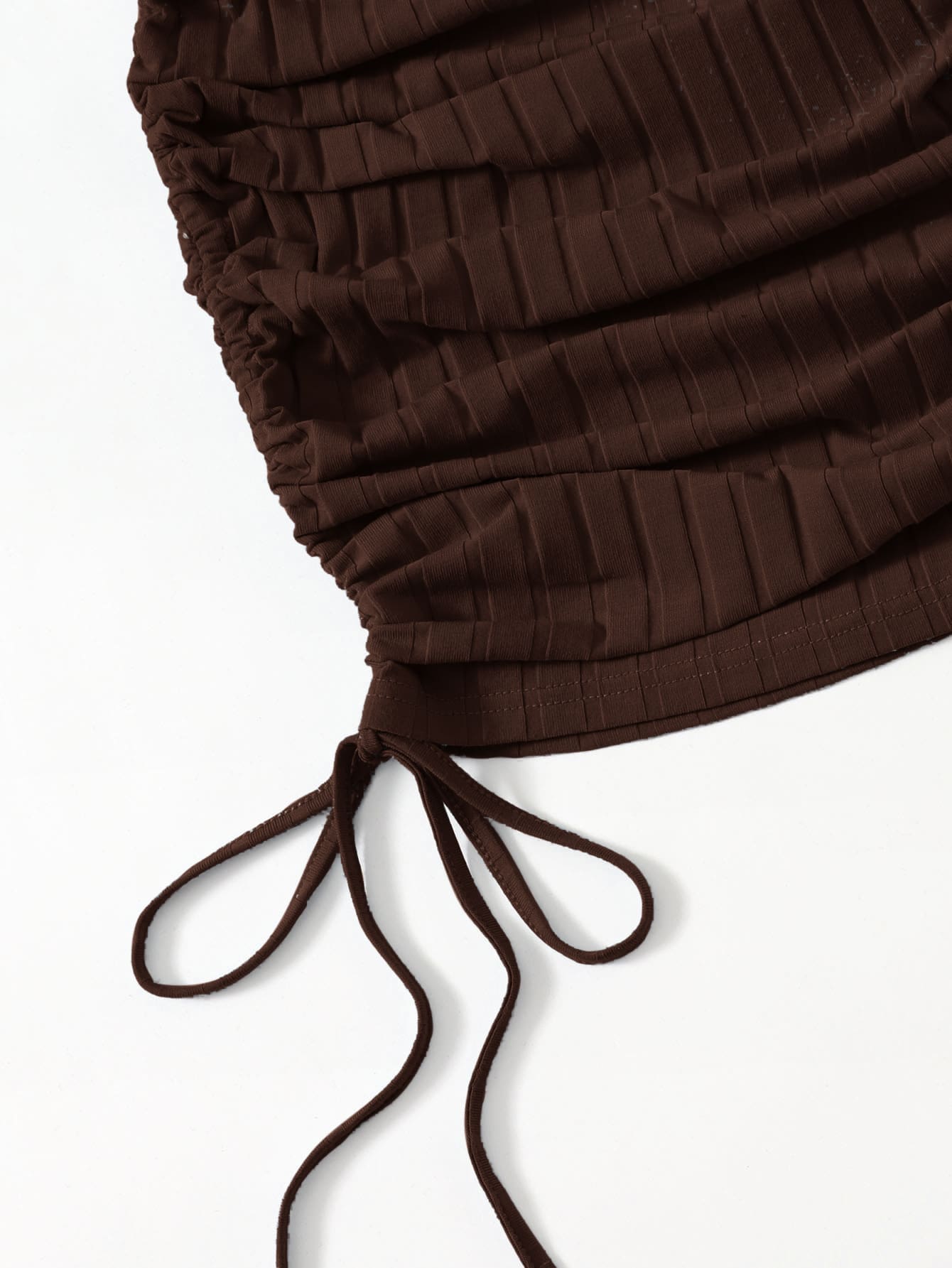 EZwear Drawstring Ruched Side Bodycon Dress