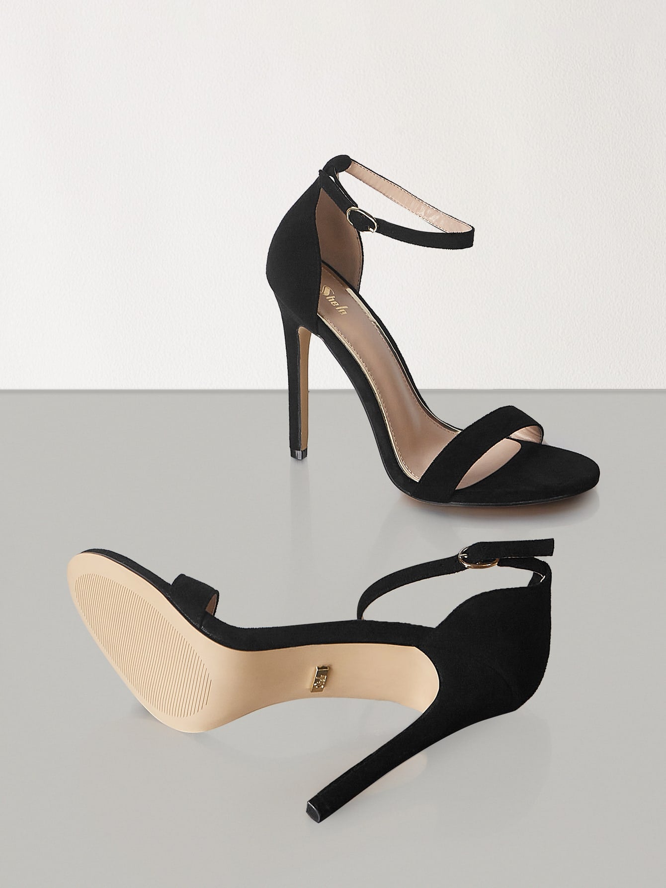 BIZwear Women Minimalist Stiletto Heeled Ankle Strap Sandals, Elegant Summer Heeled Sandals