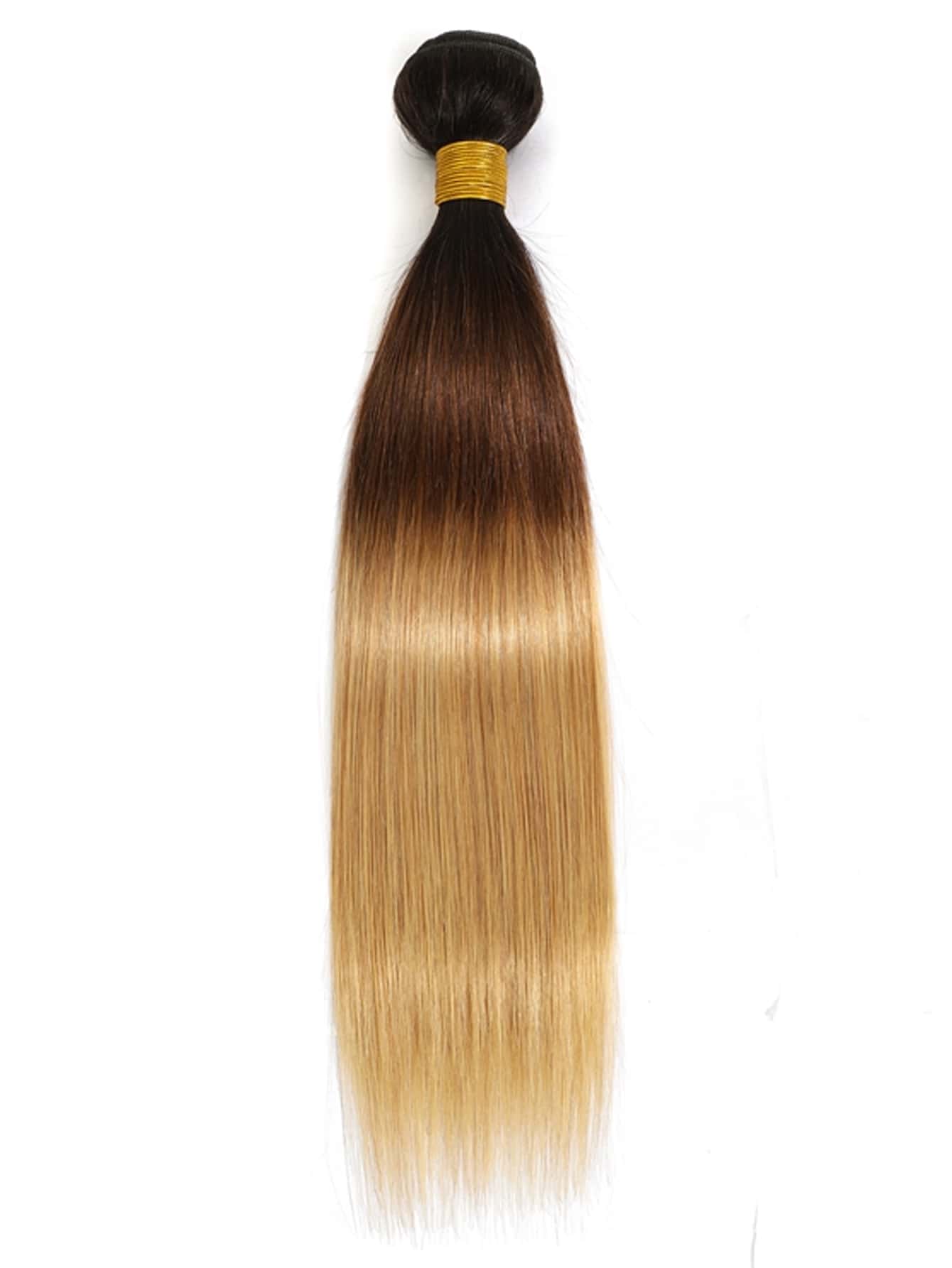 Ombre 3 Color 1B/4/27# Straight Virgin Human Hair Weave Bundles Smooth and Shiny Ombre Three Tone Color Hair Weft 100g