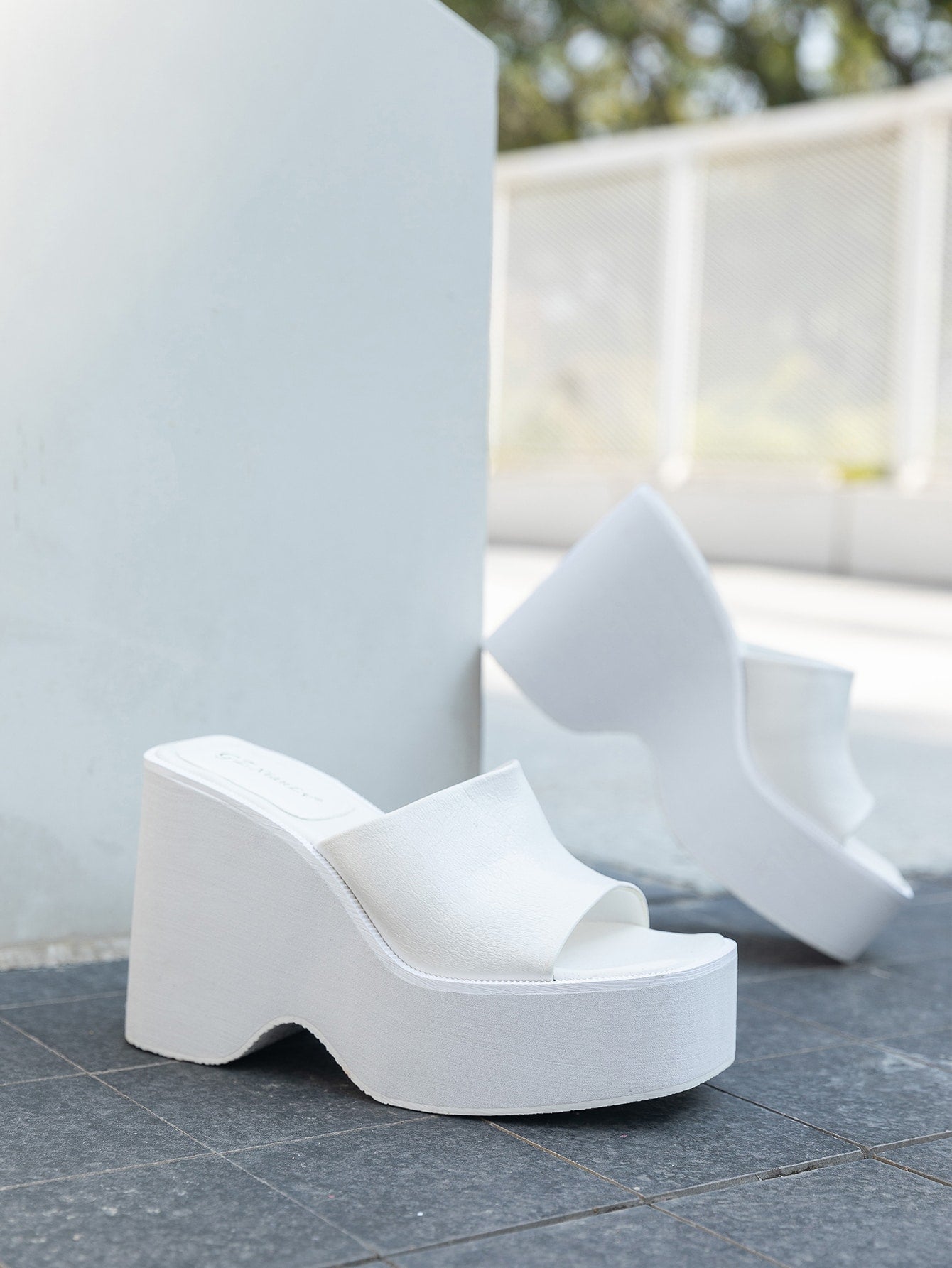 Women Fashion Minimalist Wedge Slide Sandals