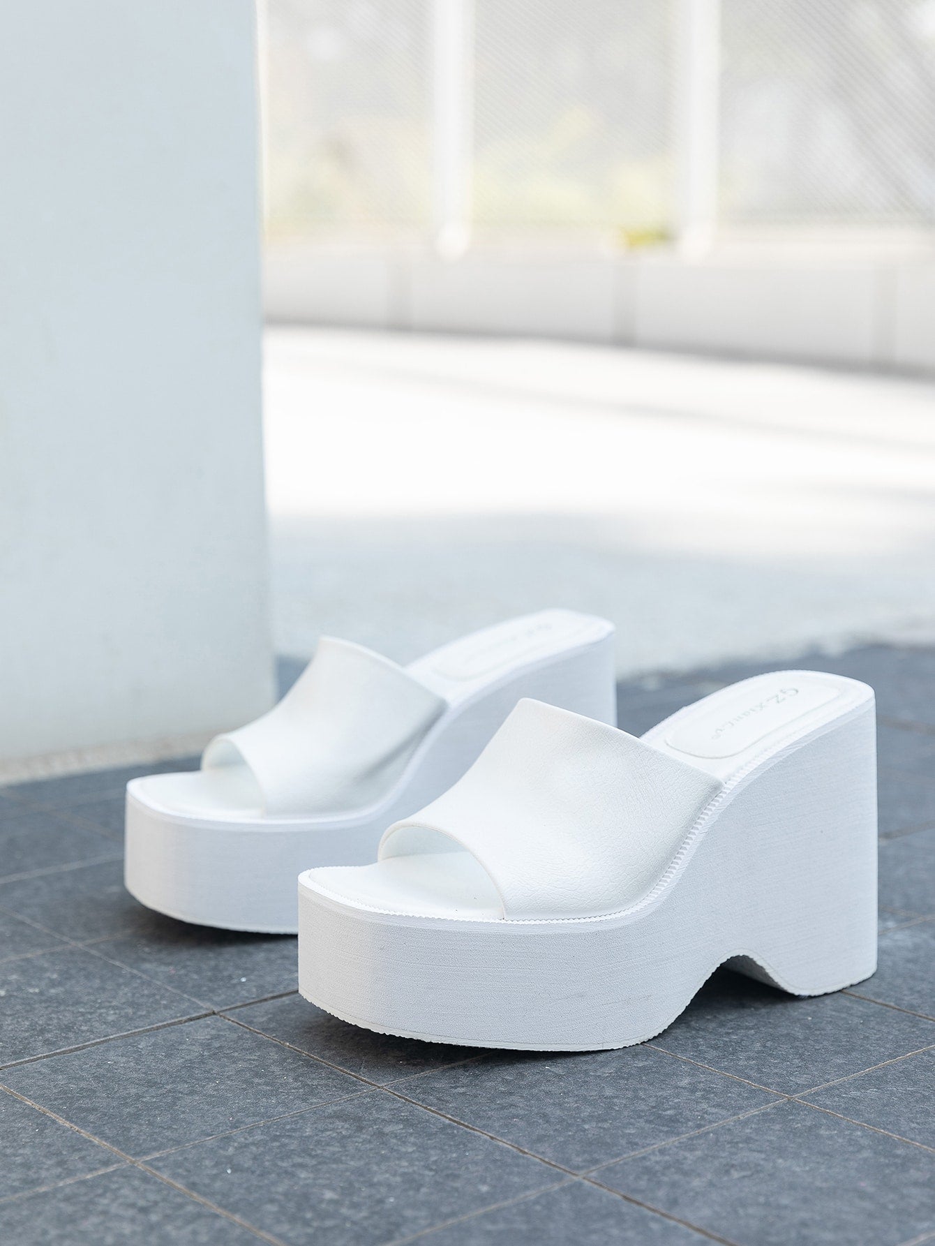 Women Fashion Minimalist Wedge Slide Sandals