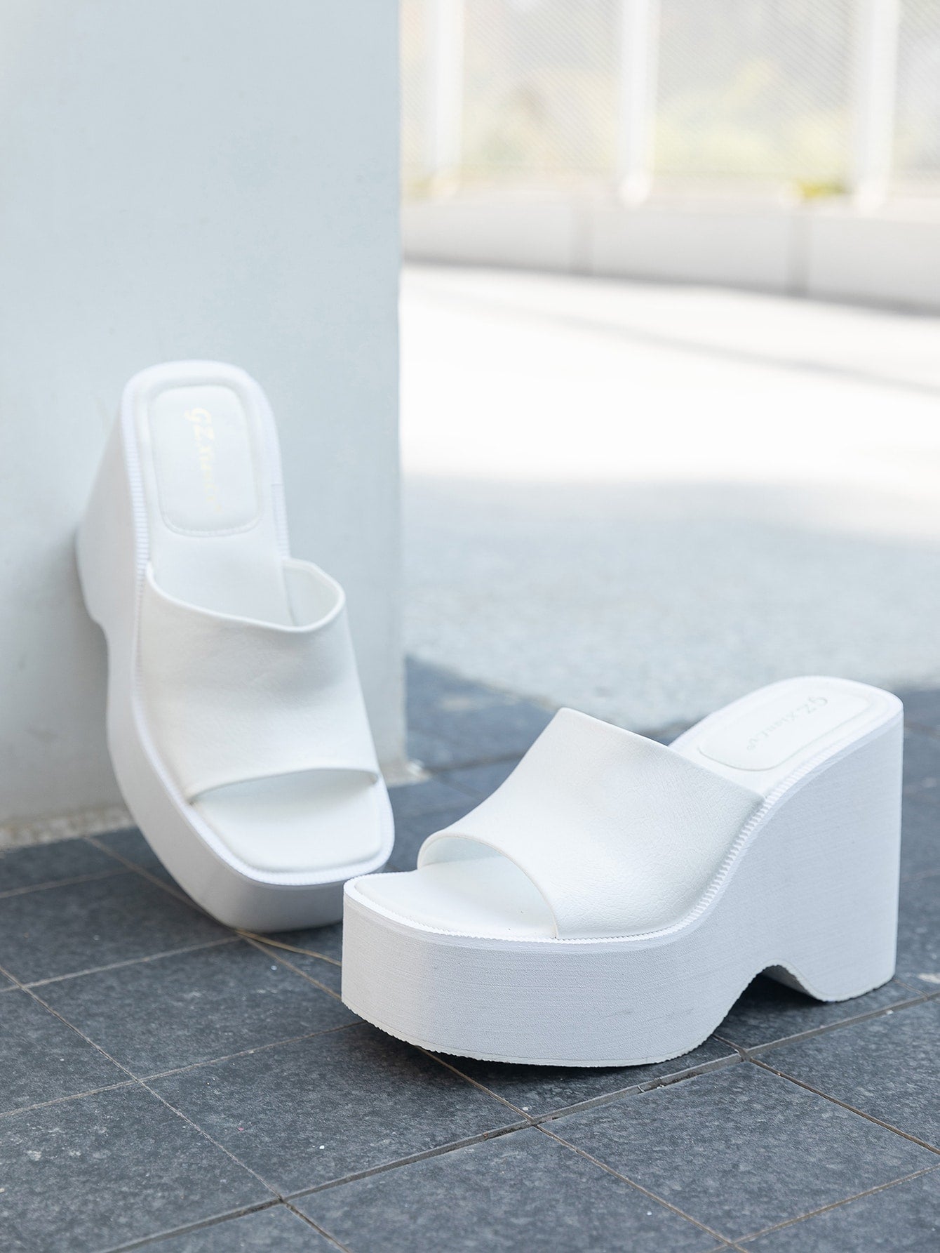 Women Fashion Minimalist Wedge Slide Sandals