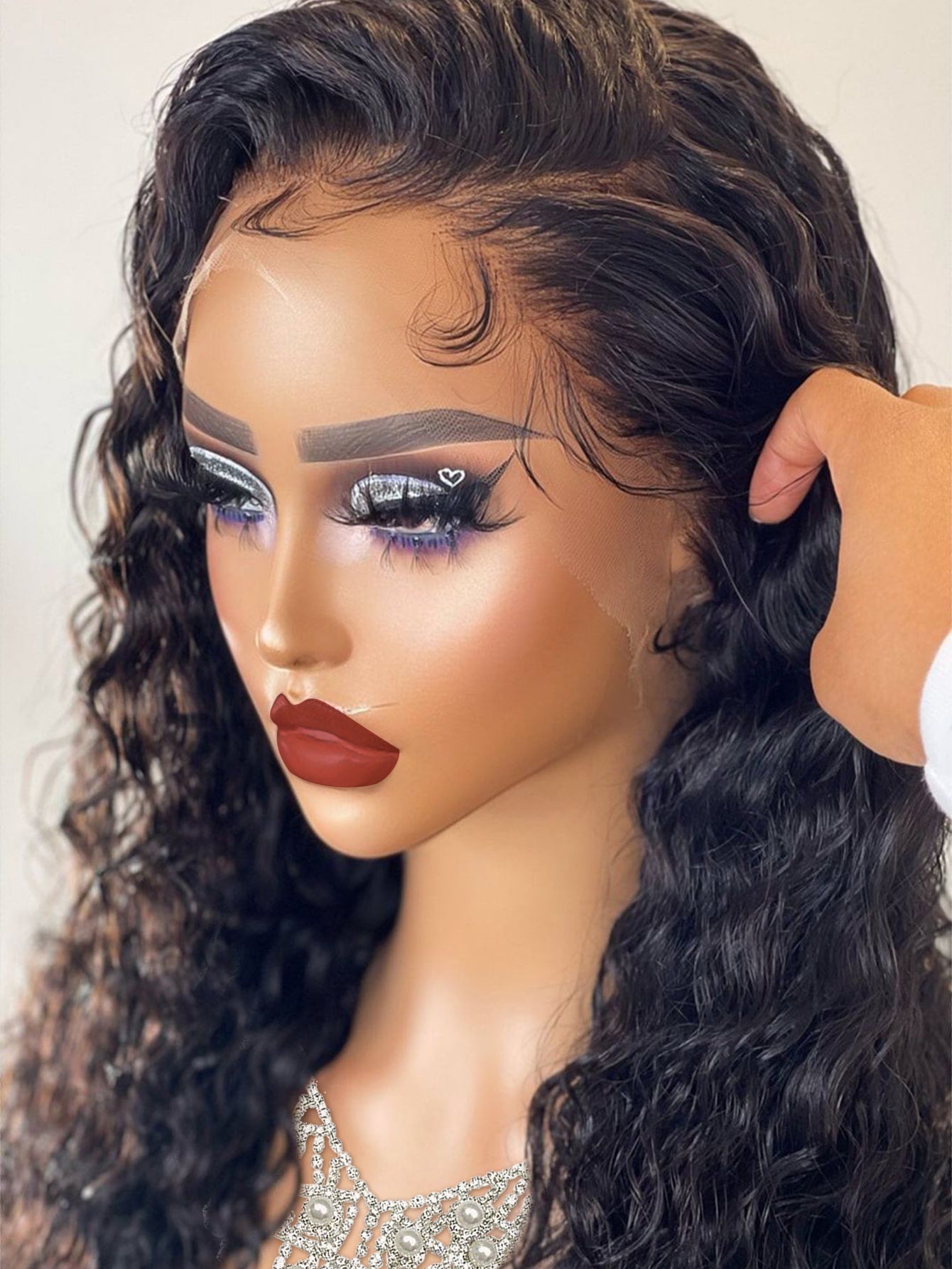 13*4 Lace Front 150% Long Curly Human Hair Wig