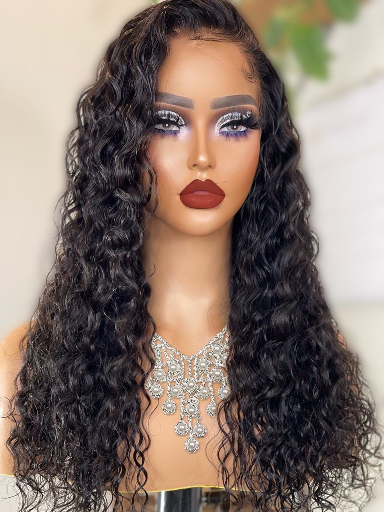 13*4 Lace Front 150% Long Curly Human Hair Wig