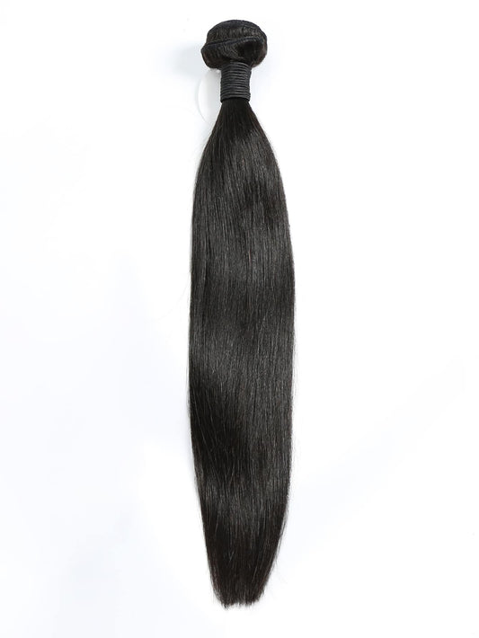 1Pc Straight Human Hair Bundles Weave Natural Black Color 12-38 Inch Extension For Women