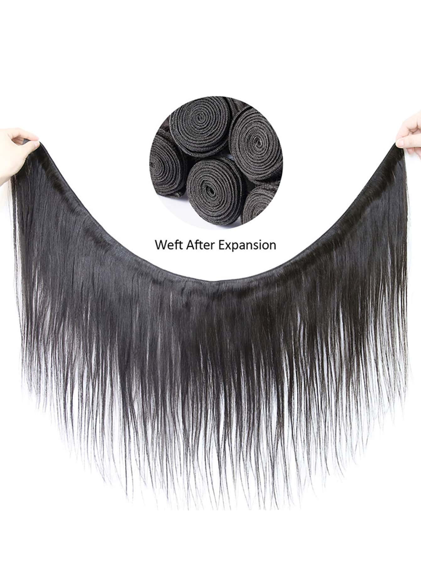 1Pc Straight Human Hair Bundles Weave Natural Black Color 12-38 Inch Extension For Women