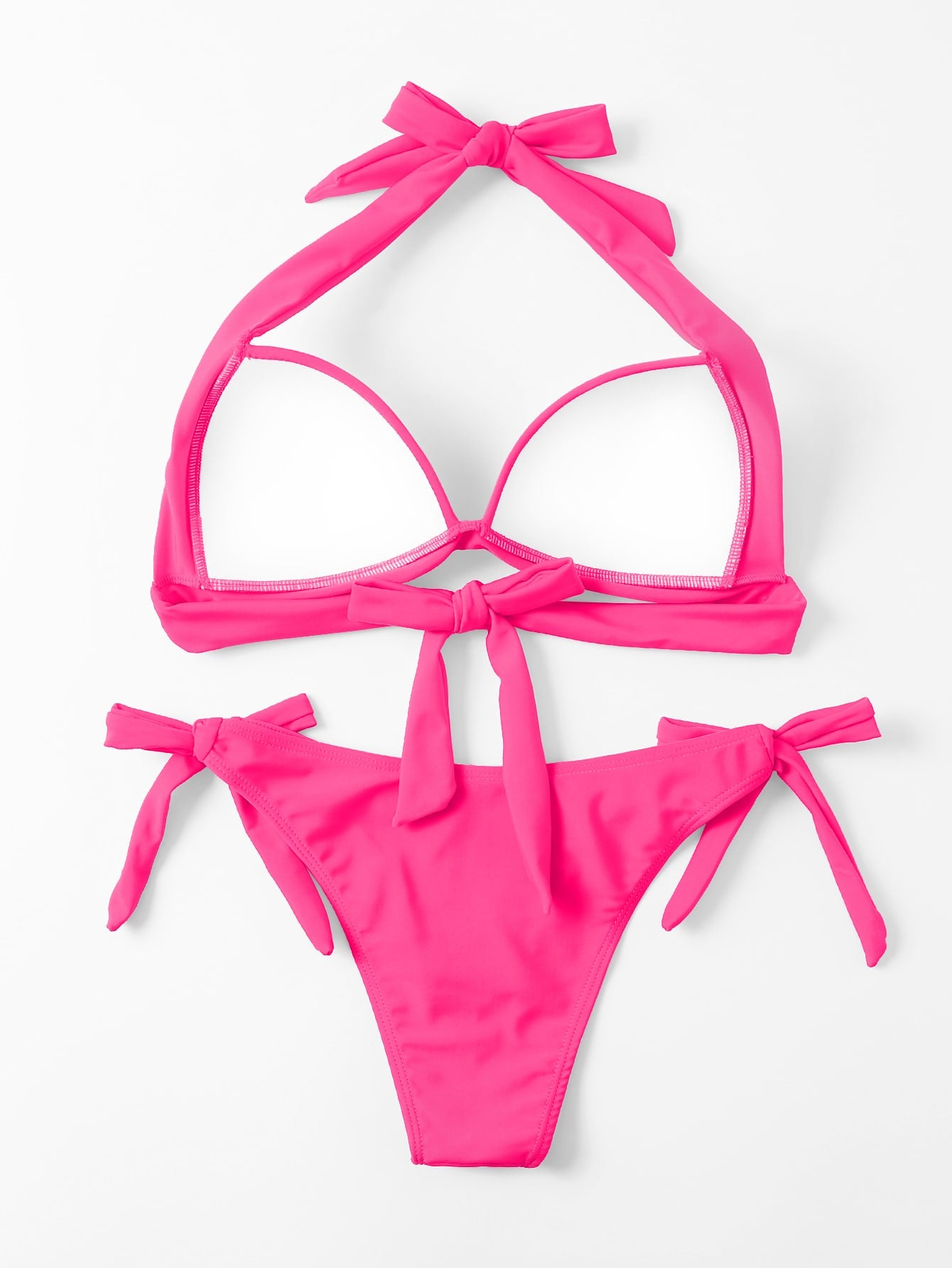 Swim Basics Halter Tie Side Bikini Swimsuit