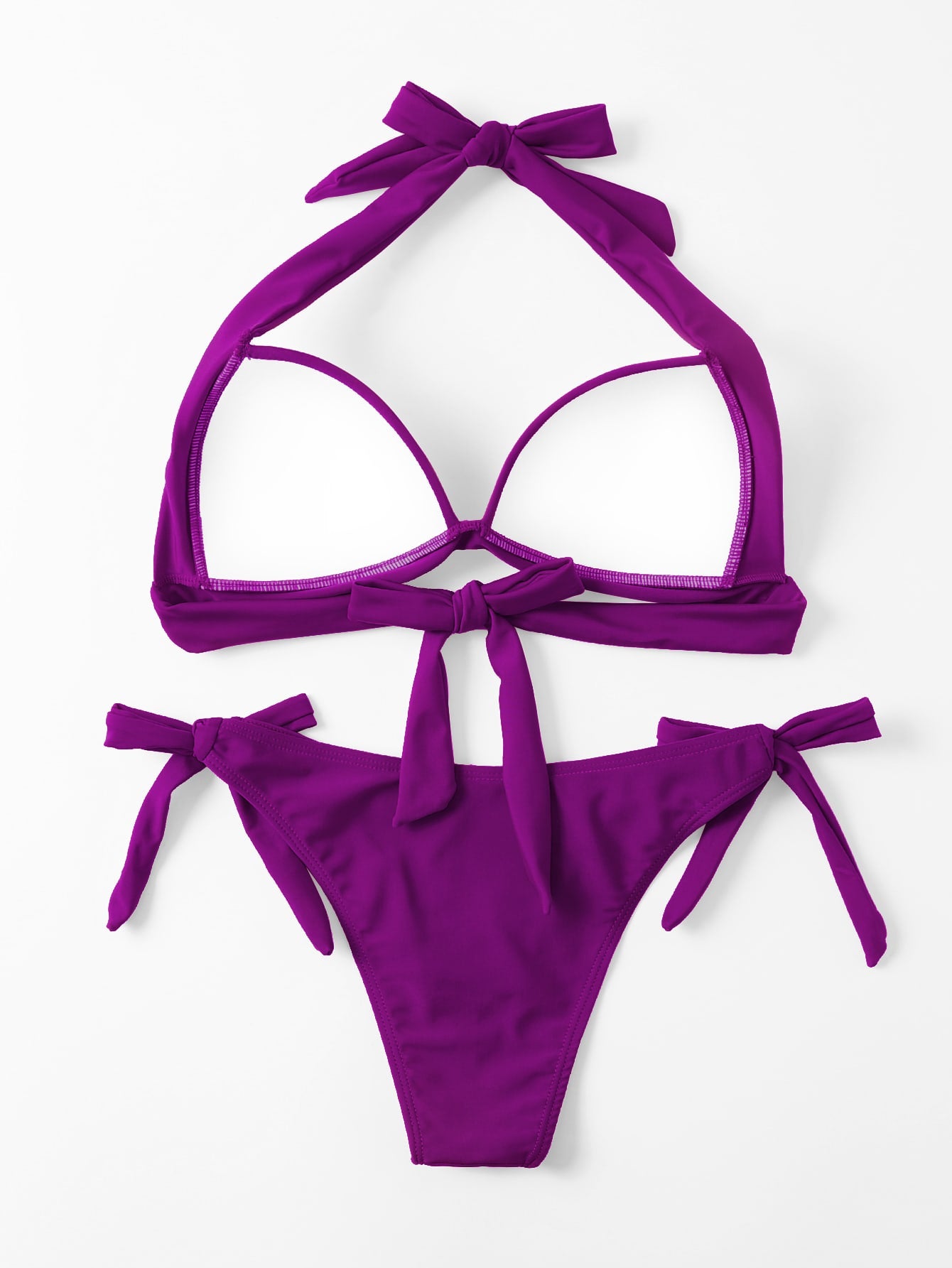 Swim Basics Halter Tie Side Bikini Swimsuit