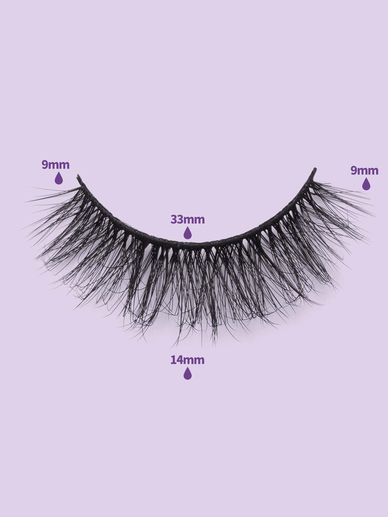 10pairs Natural False Eyelashes & 4pcs Tool Set