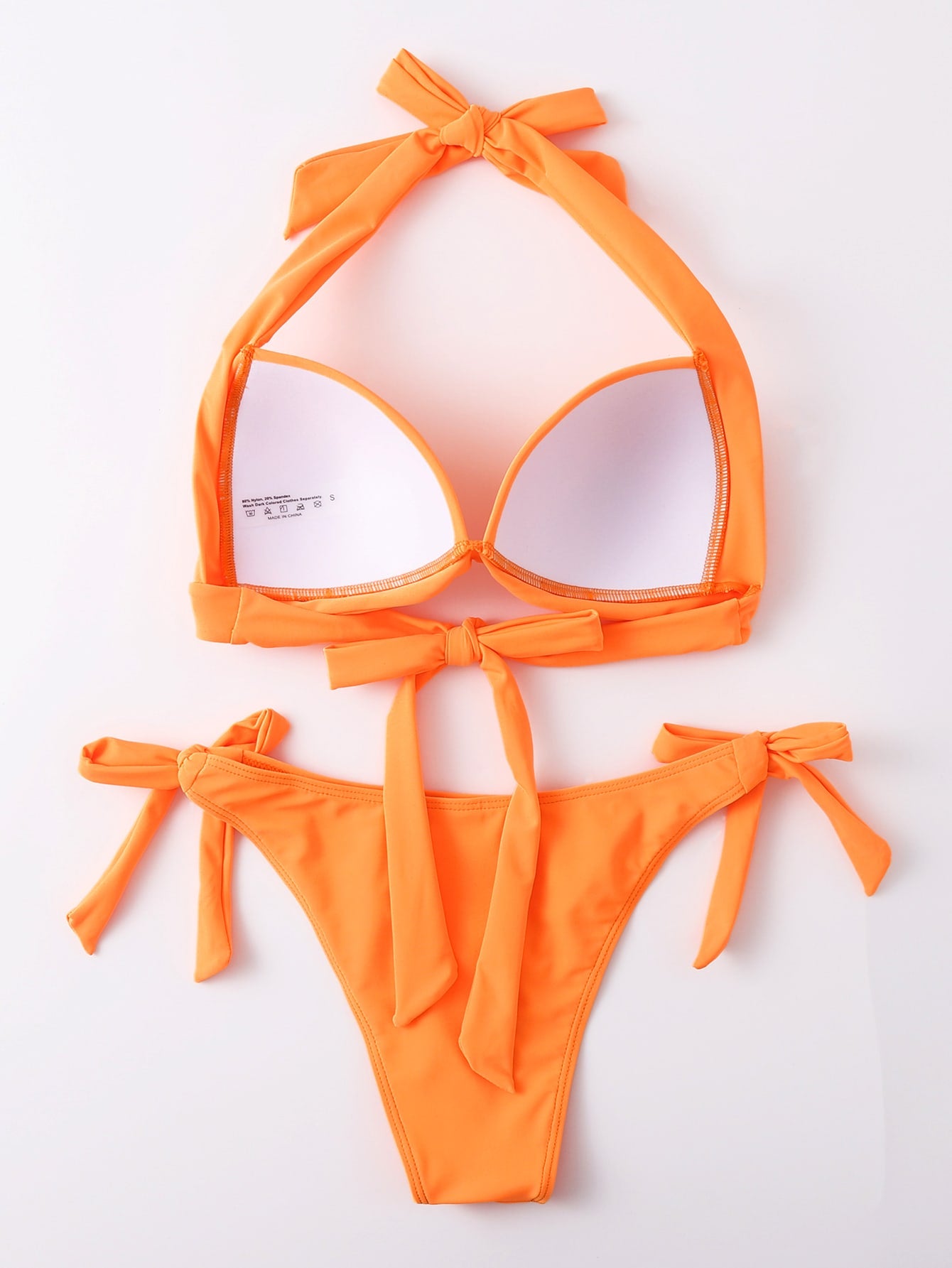 Swim Basics Halter Tie Side Bikini Swimsuit