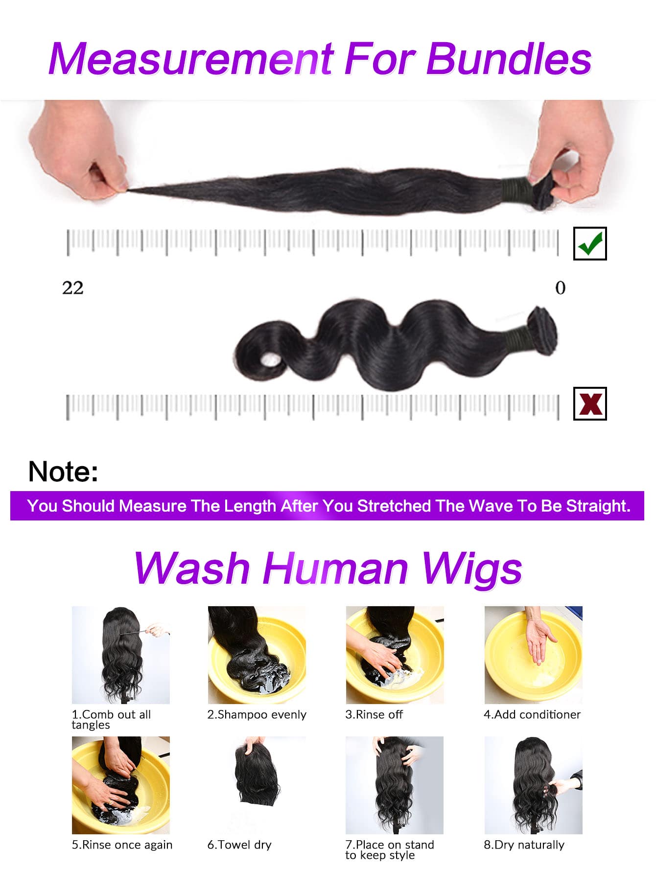 3pcs Yaki Straight Bundles Human Hair 100% Unprocessed Virgin Human Hair Kinky Straight Wave 3 Bundles Hair Extensions for Women Natural Black Color