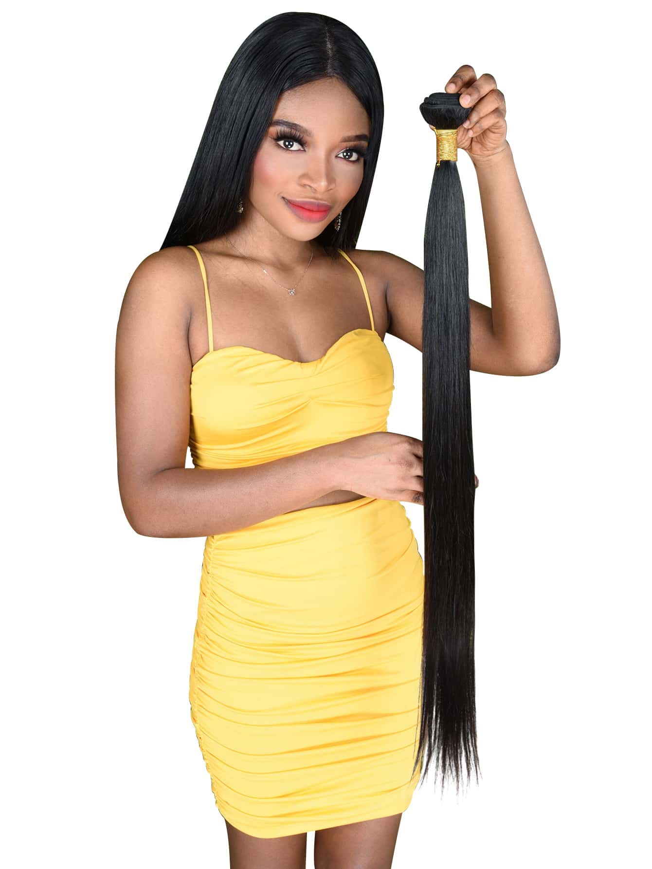 Virgin Hair Bundle Silky Straight Natural Black Color Cuticle Aligned One Hair Donor Virgin Human Hair Weave