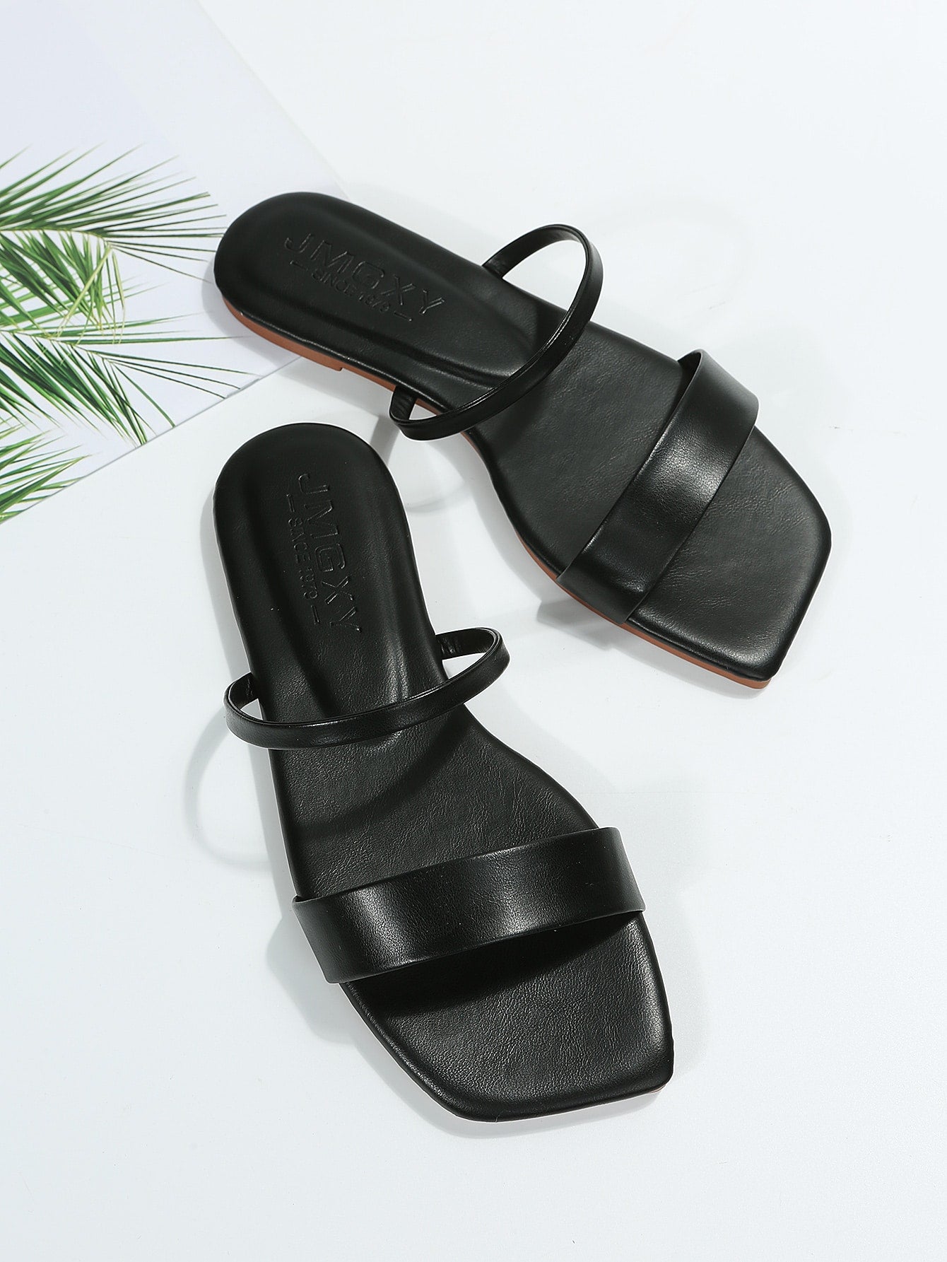 Women Minimalist Double Strap Slide Sandals