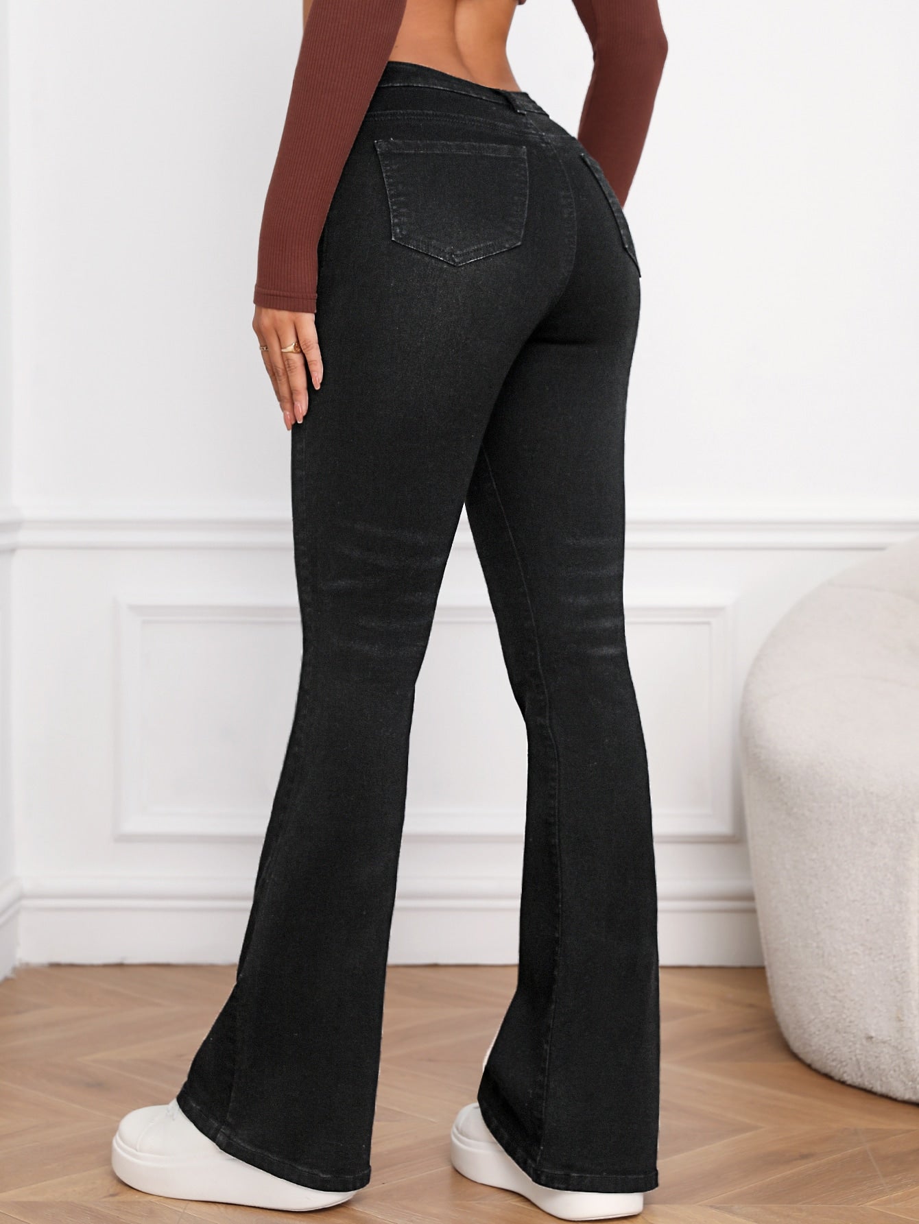 Frenchy Slant Pocket Bootcut Leg Jeans