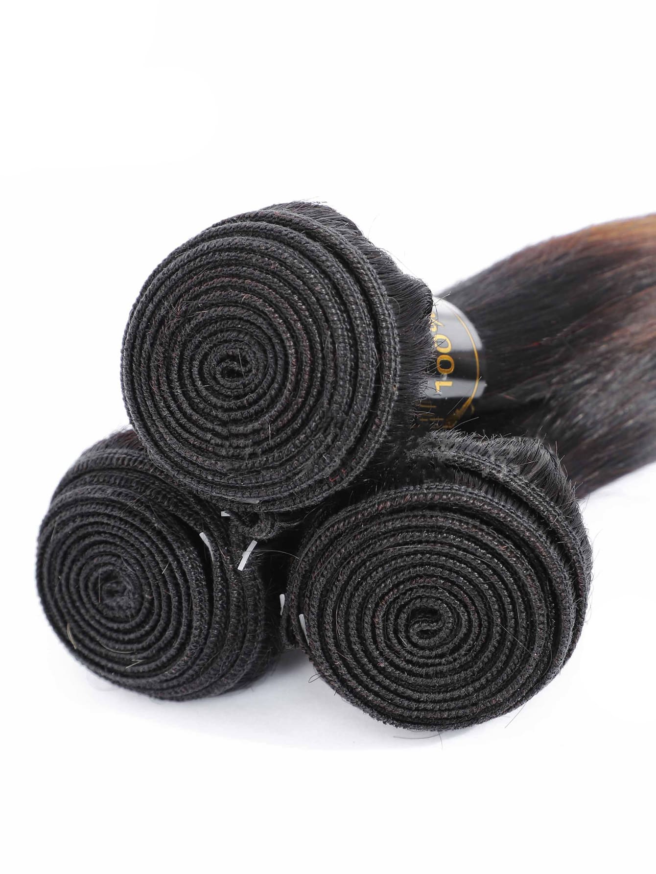 3pcs Highlight Straight Bundles 1B/4/27 Color Human Hair Weave Bundles Virgin Remy Hair Ombre Bundles Long Length Hair Extension Ombre Color