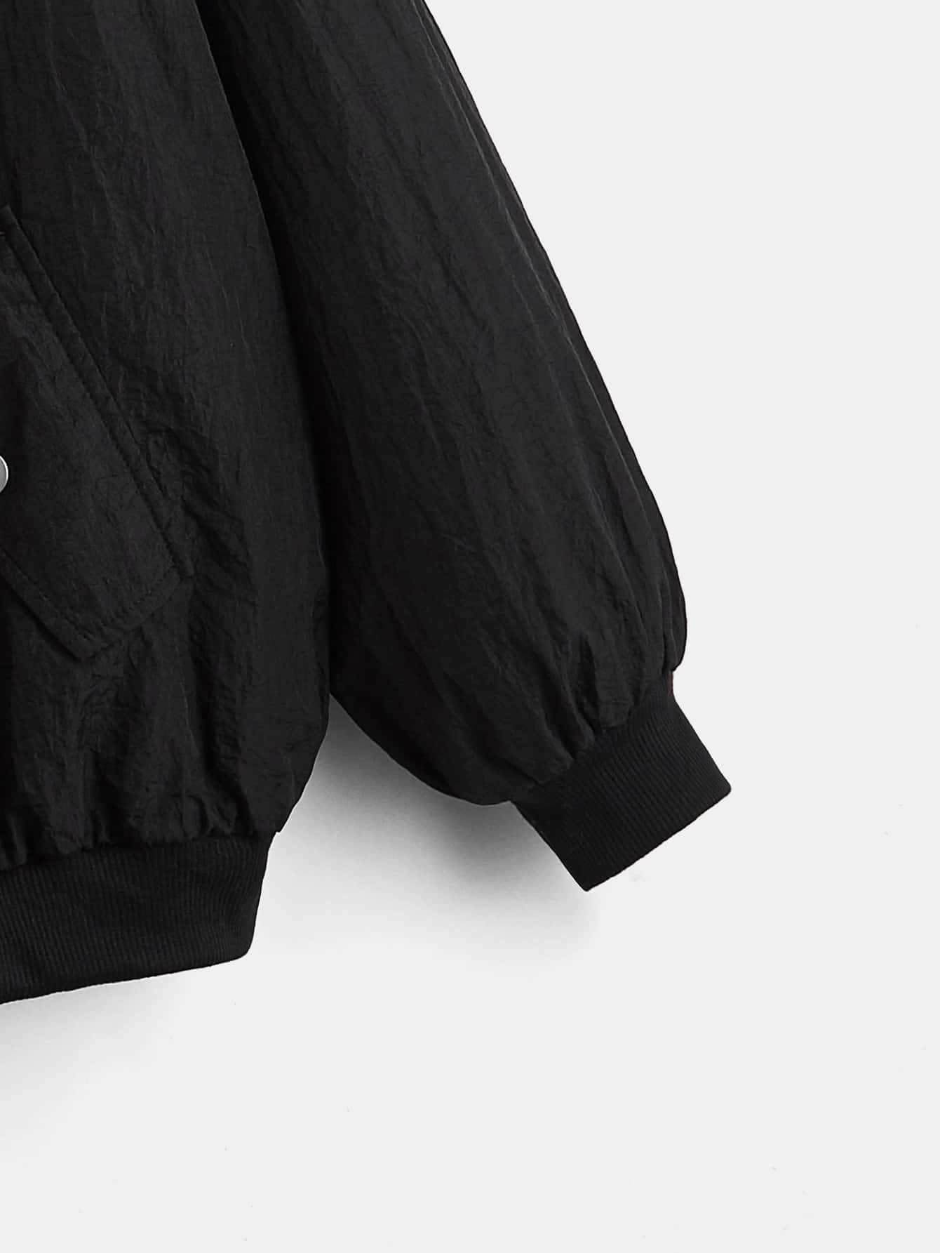 EZwear Plus Drop Shoulder Teddy Lined Hooded Jacket