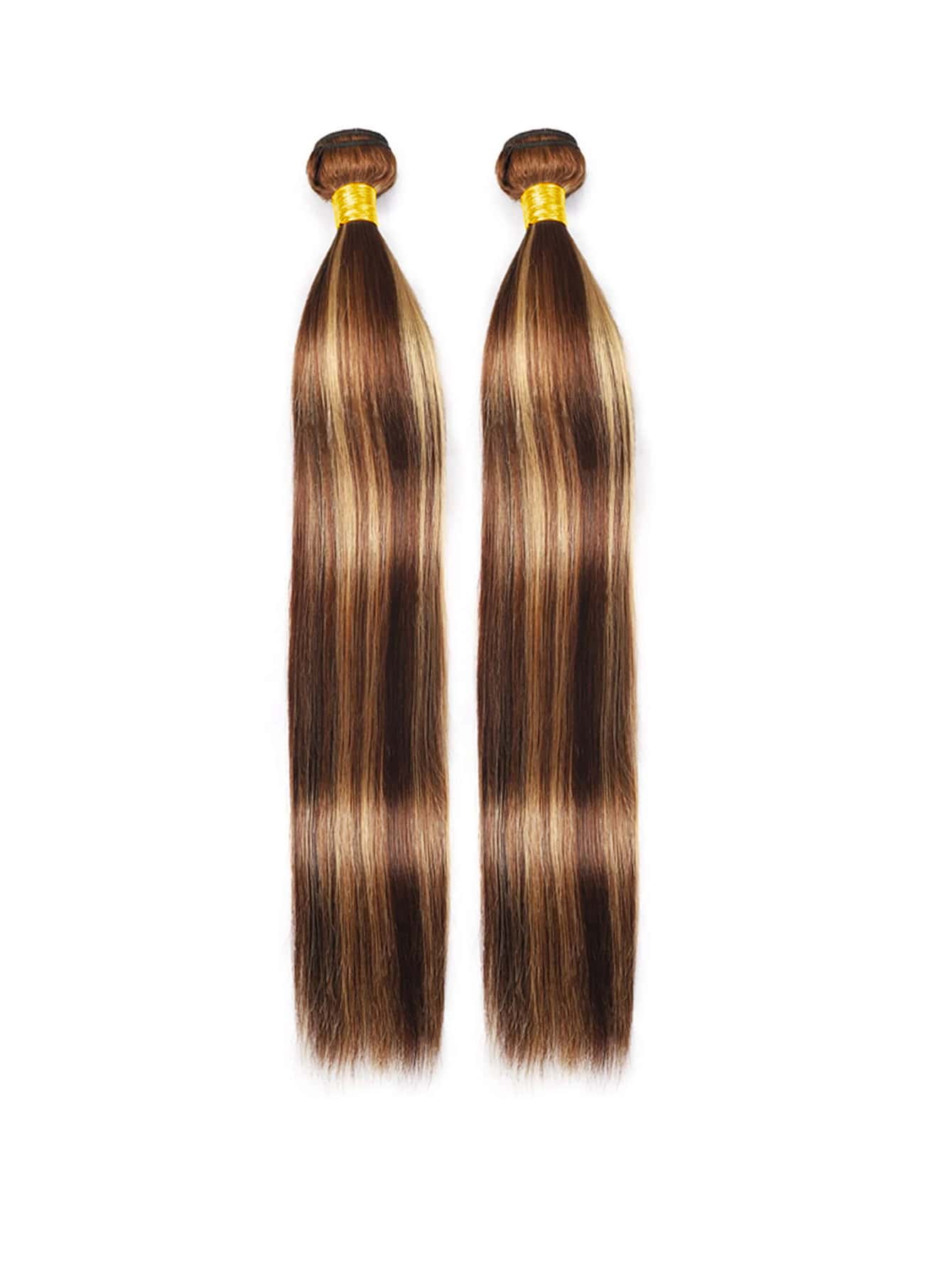2pcs Straight Piano Color Human Hair Bundle 150% Density Bundles For Women Highlight Color
