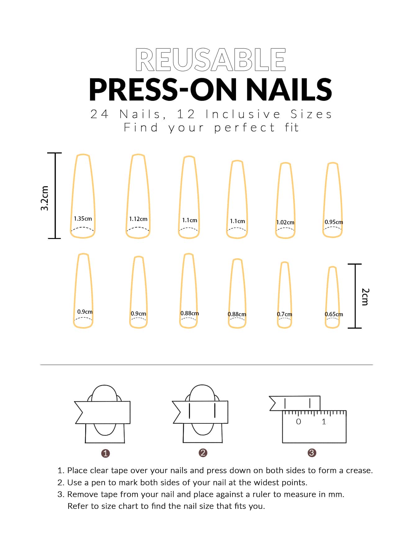 Transform Your Nails with 24pcs Long Coffin White French 3D Rhinestone Decor Fake Nail 1pc Nail File 1sheet Tape