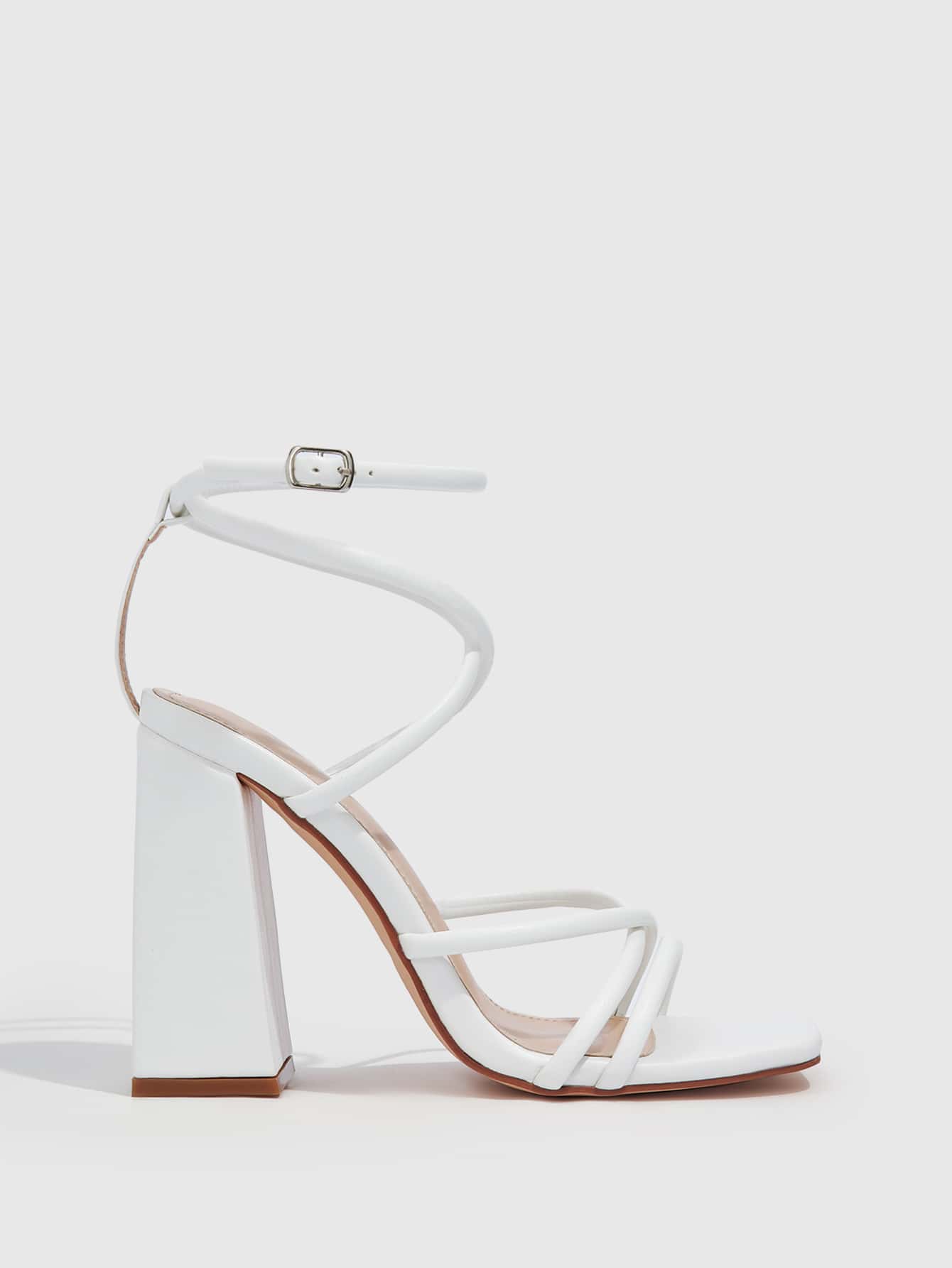 Everyday Collection Criss Cross Heeled Ankle Strap Sandals