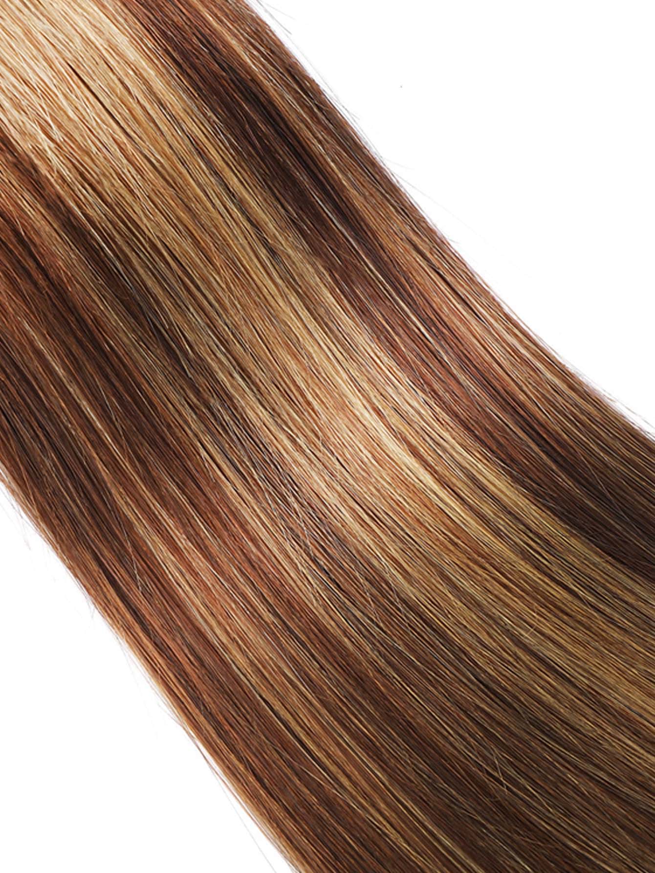 3 PCS Highlight Piano Color Body Wave Virgin Human Hair Bundles with 4 X 4 Free Part Lace Closure in One Set P4/27# Mixed Bundle and Closure Deals