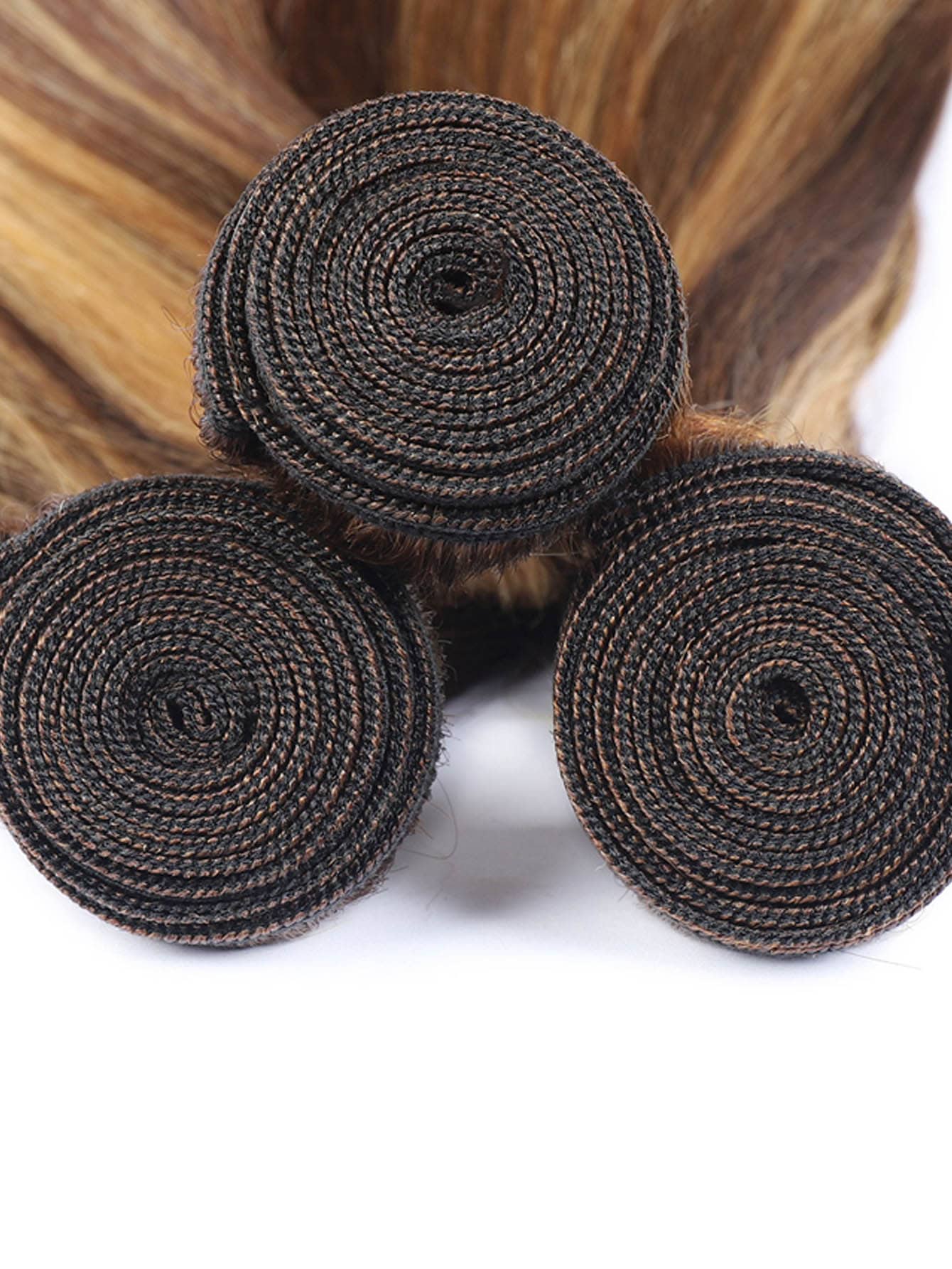 3 PCS Highlight Piano Color Body Wave Virgin Human Hair Bundles with 4 X 4 Free Part Lace Closure in One Set P4/27# Mixed Bundle and Closure Deals