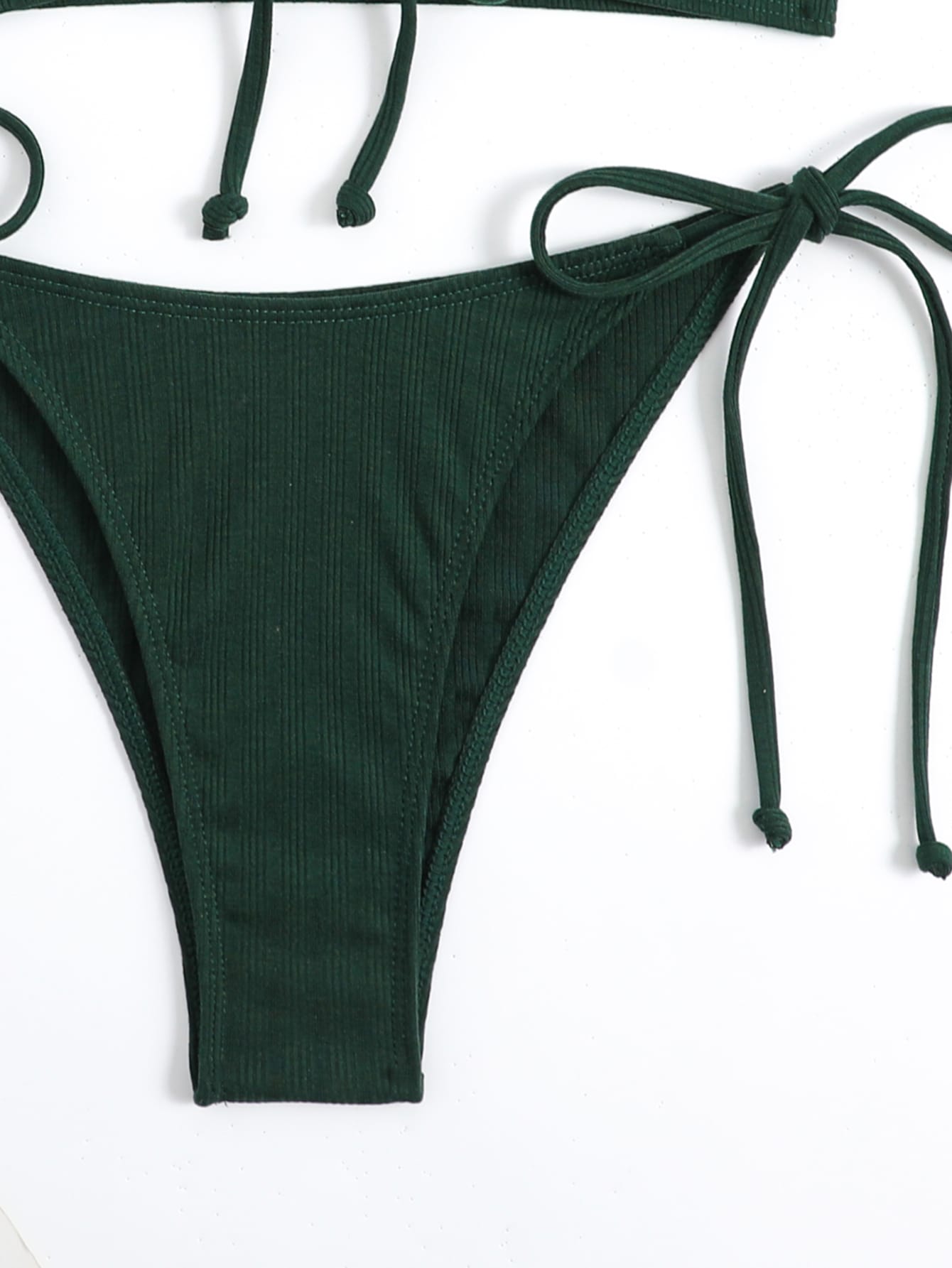 Swim Basics Tie Side Tanga Bikini Swimsuit