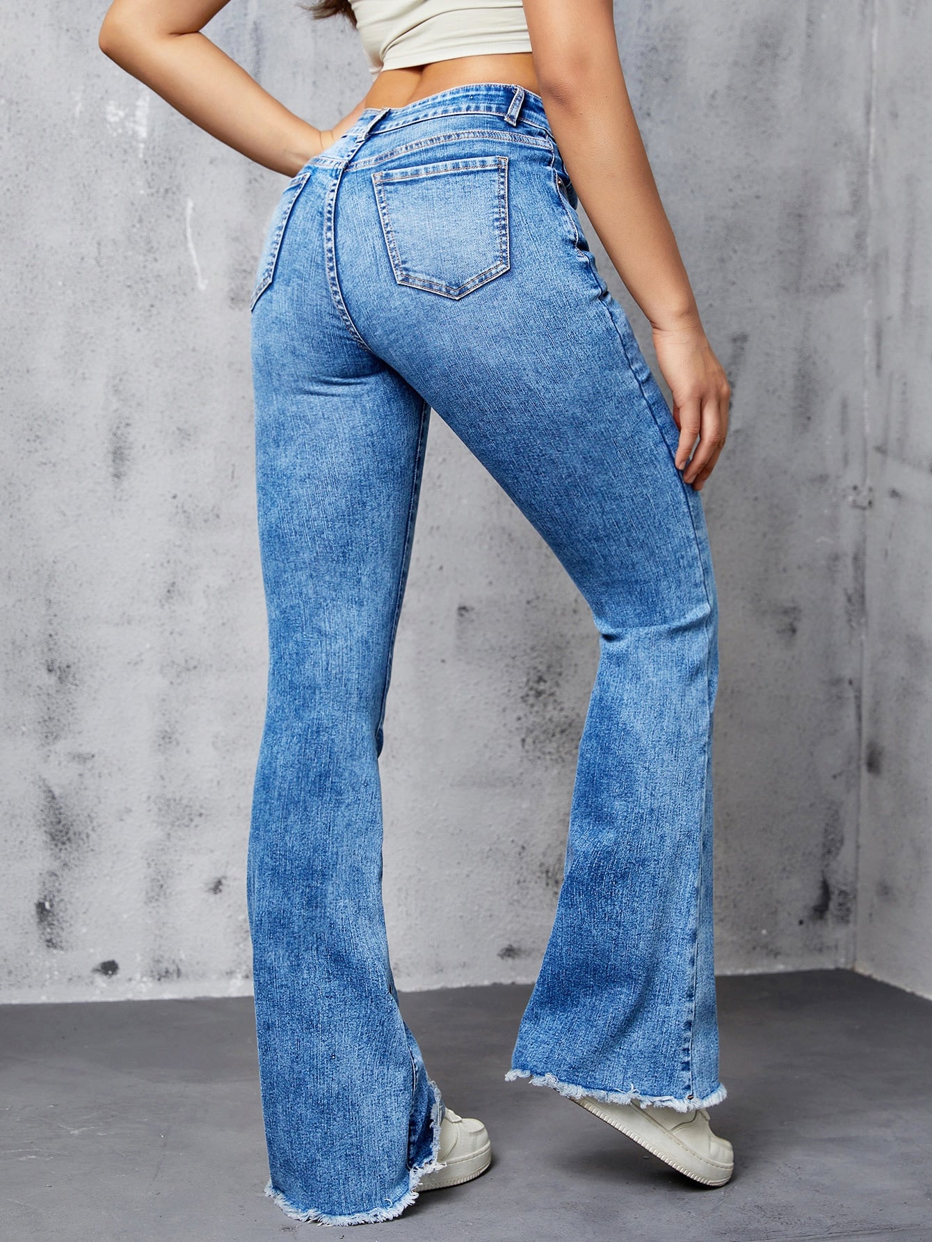 High Waist Flare Leg Jeans