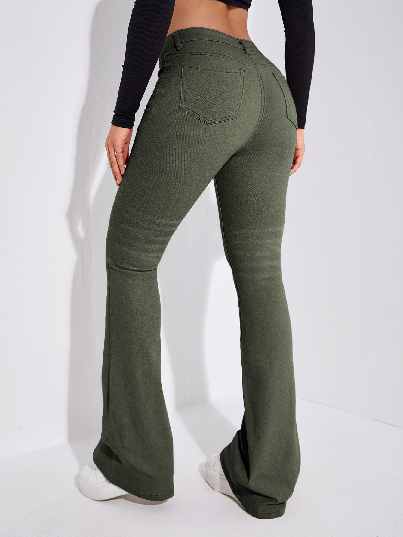 Frenchy Slant Pocket Bootcut Leg Jeans