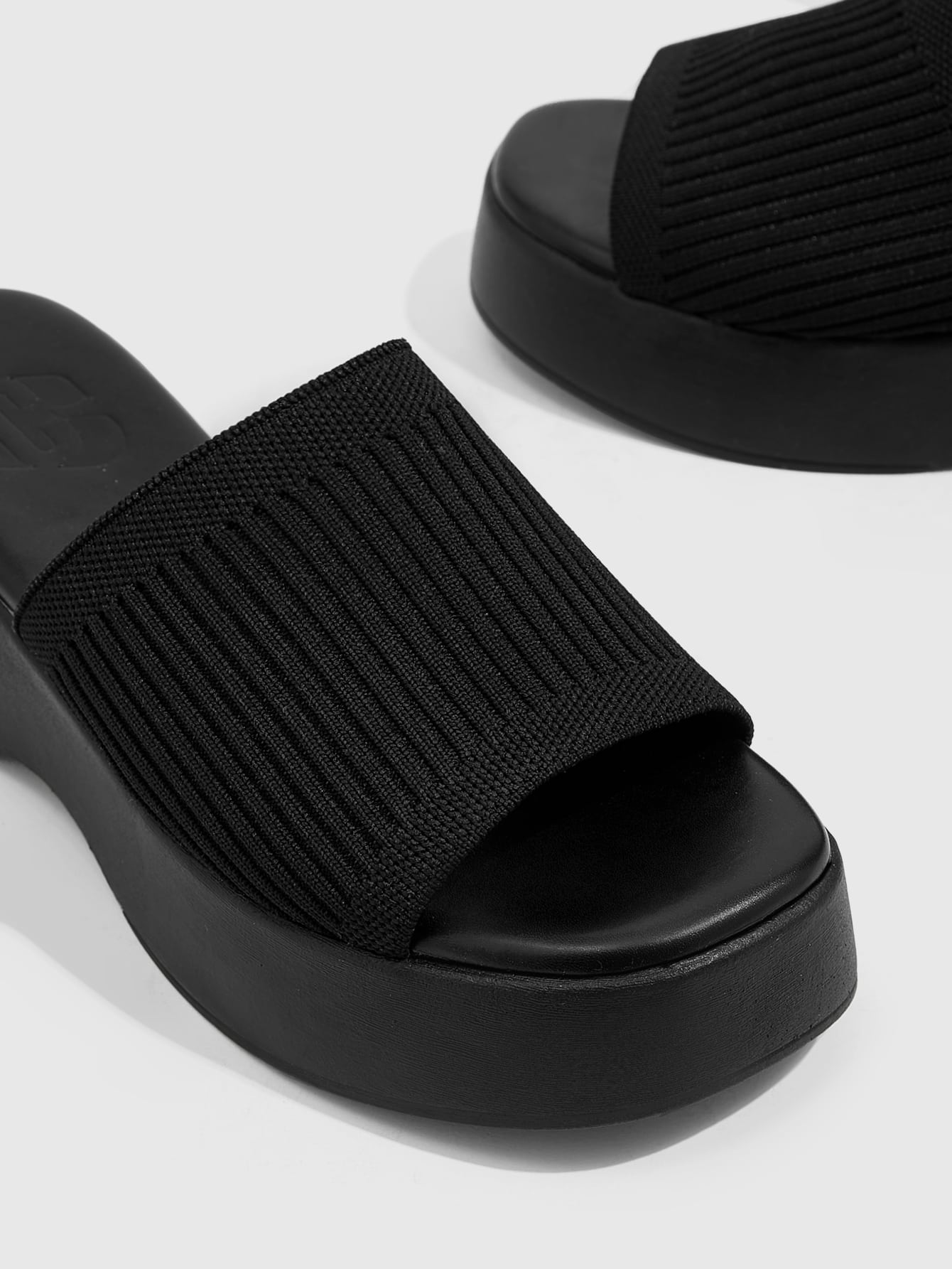 Everyday Collection Single Band Wedge Slide Sandals