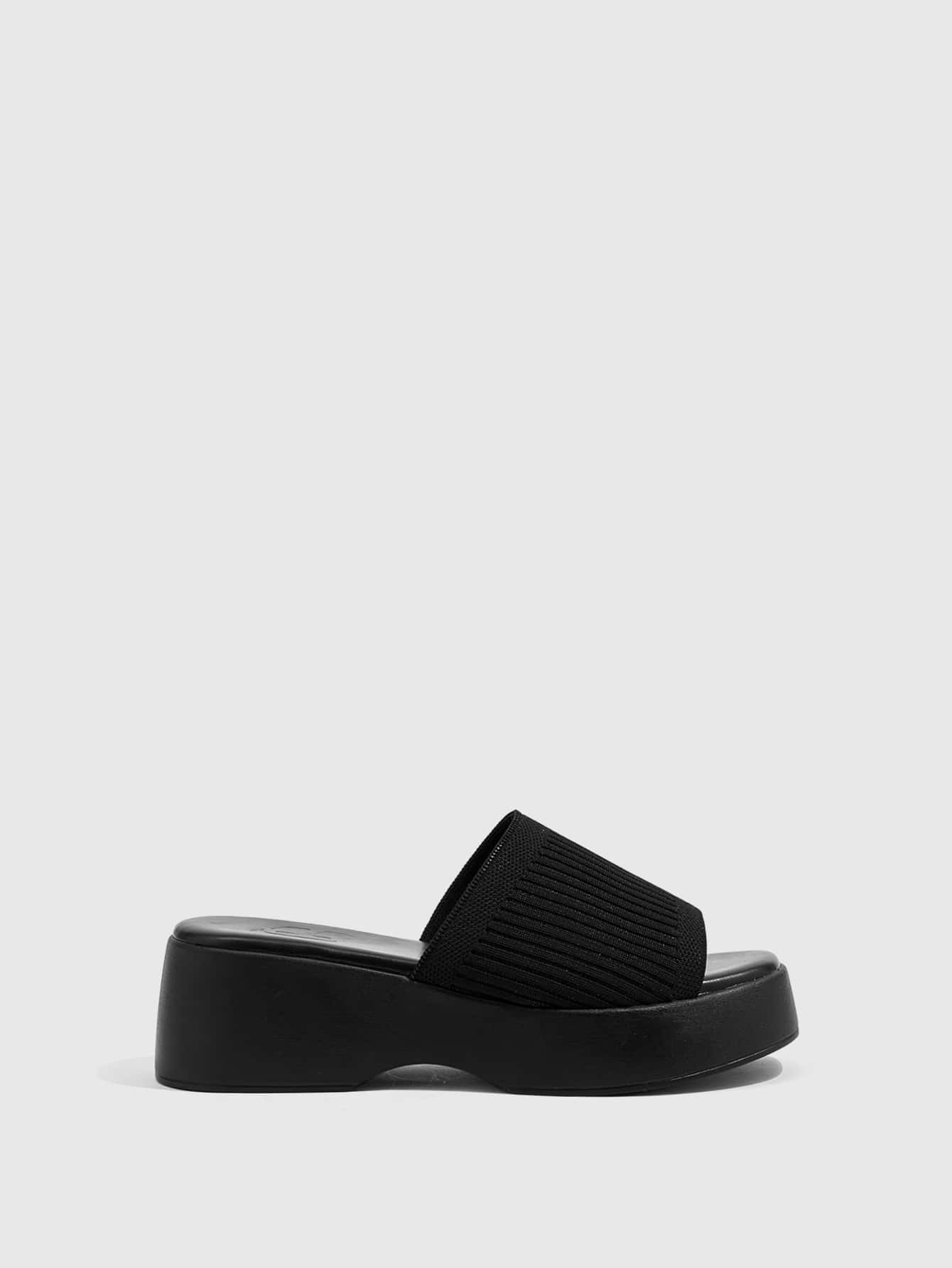 Everyday Collection Single Band Wedge Slide Sandals