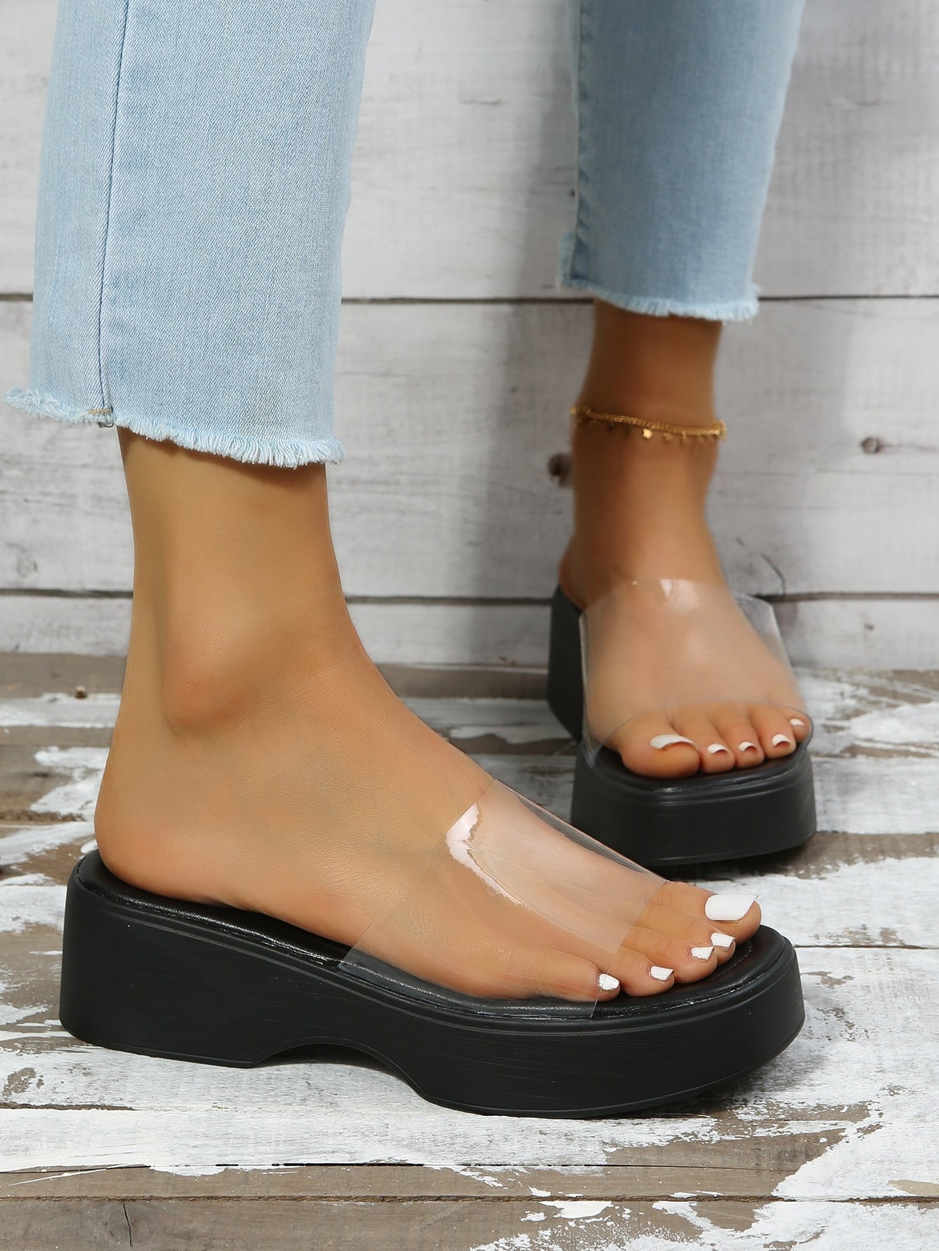 Women Minimalist Wedge Slide Sandals, Fashion Outdoor Sandals