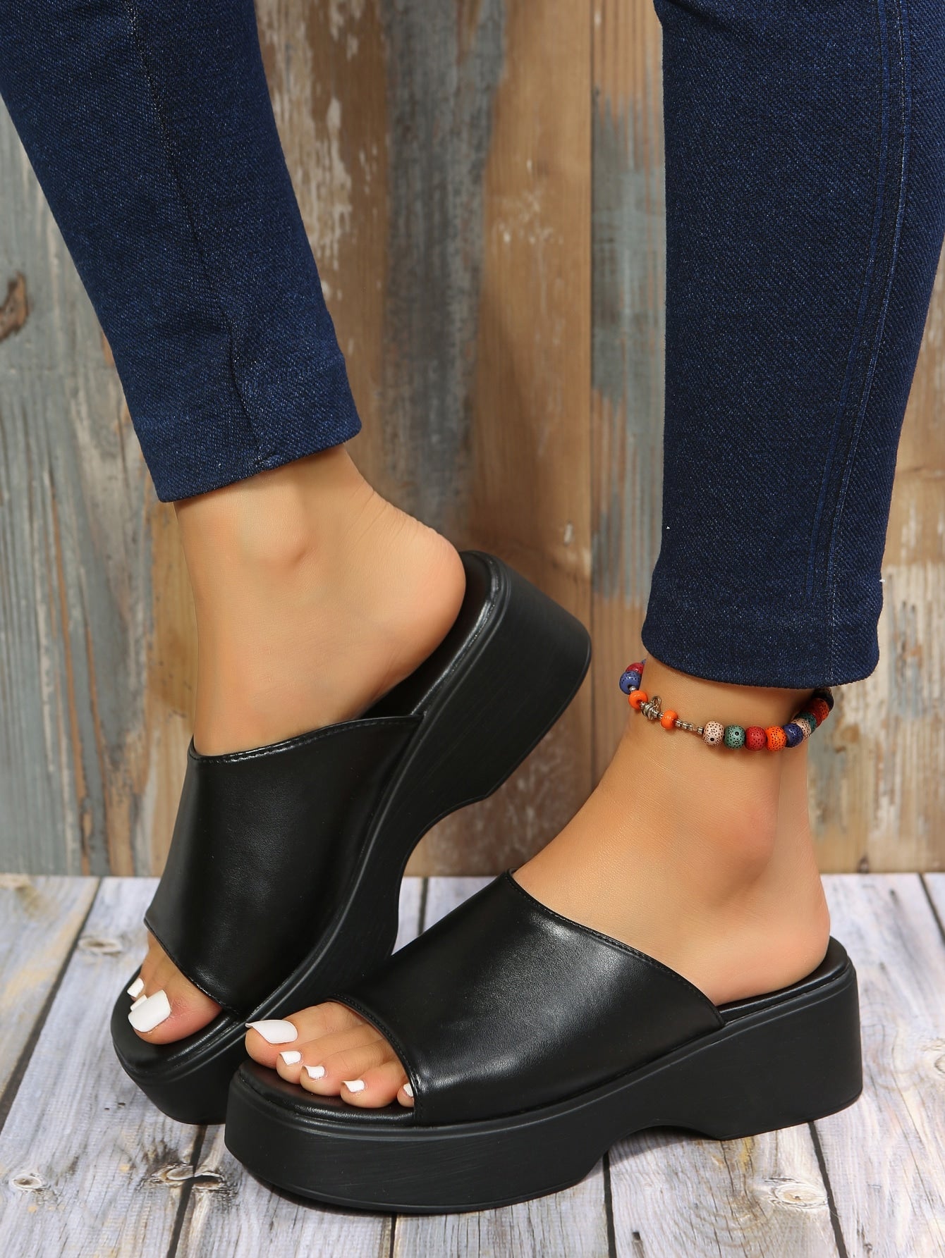 Women Minimalist Wedge Slide Sandals, Fashion Outdoor Sandals