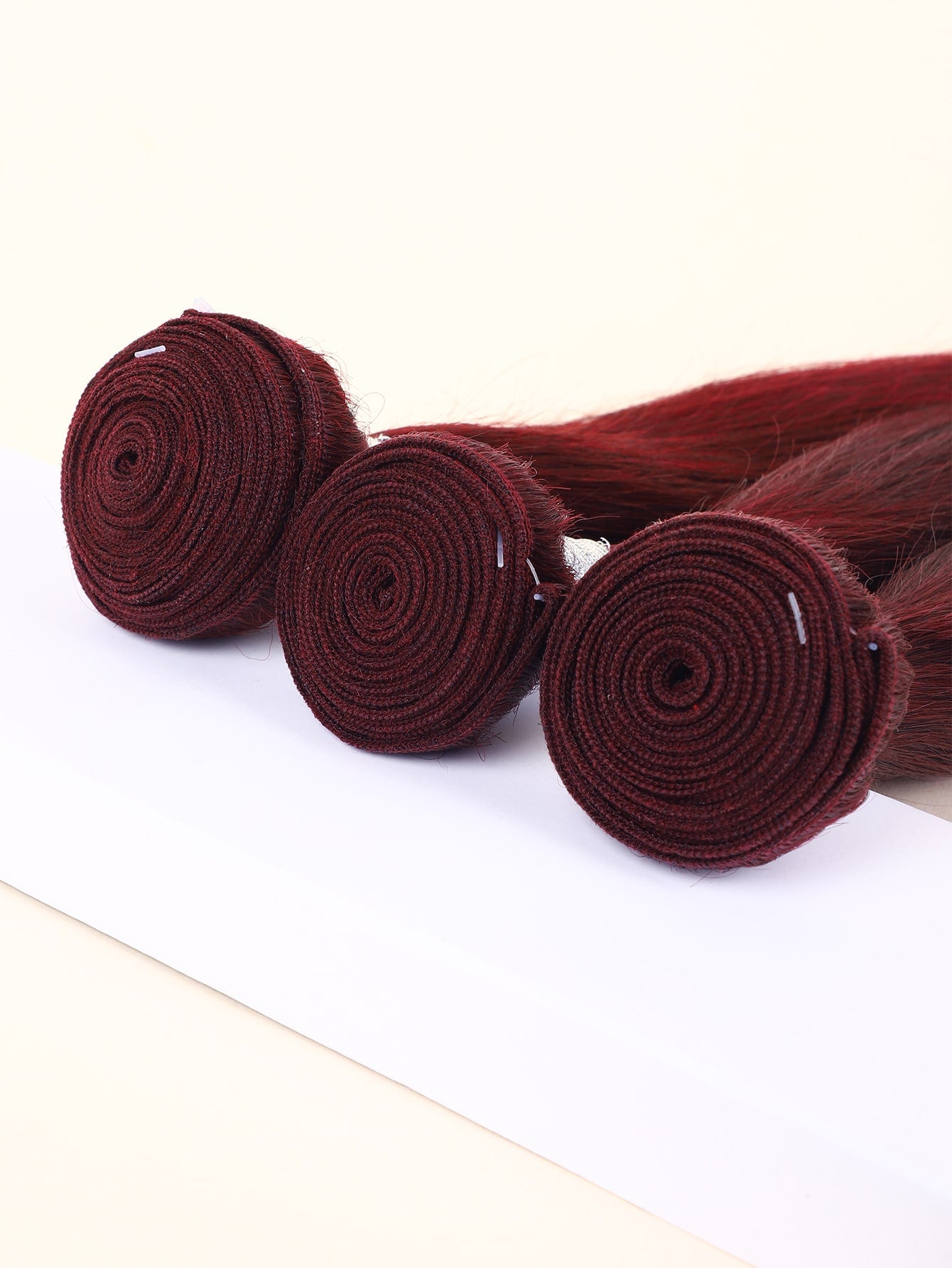 1Pc Straight Human Hair Weave Bundles Burg 530# Color 10-18 Inch Human Hair Extension