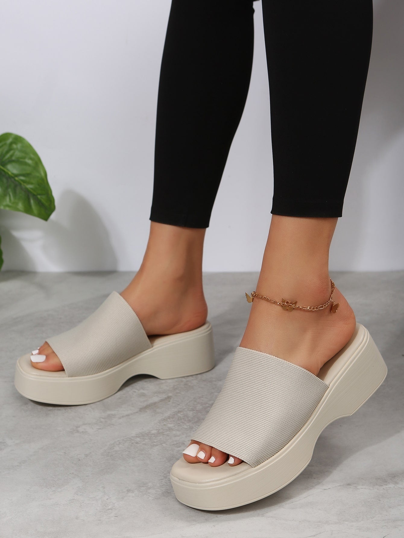 Women Minimalist Wedge Slide Sandals, Fashion Outdoor Sandals