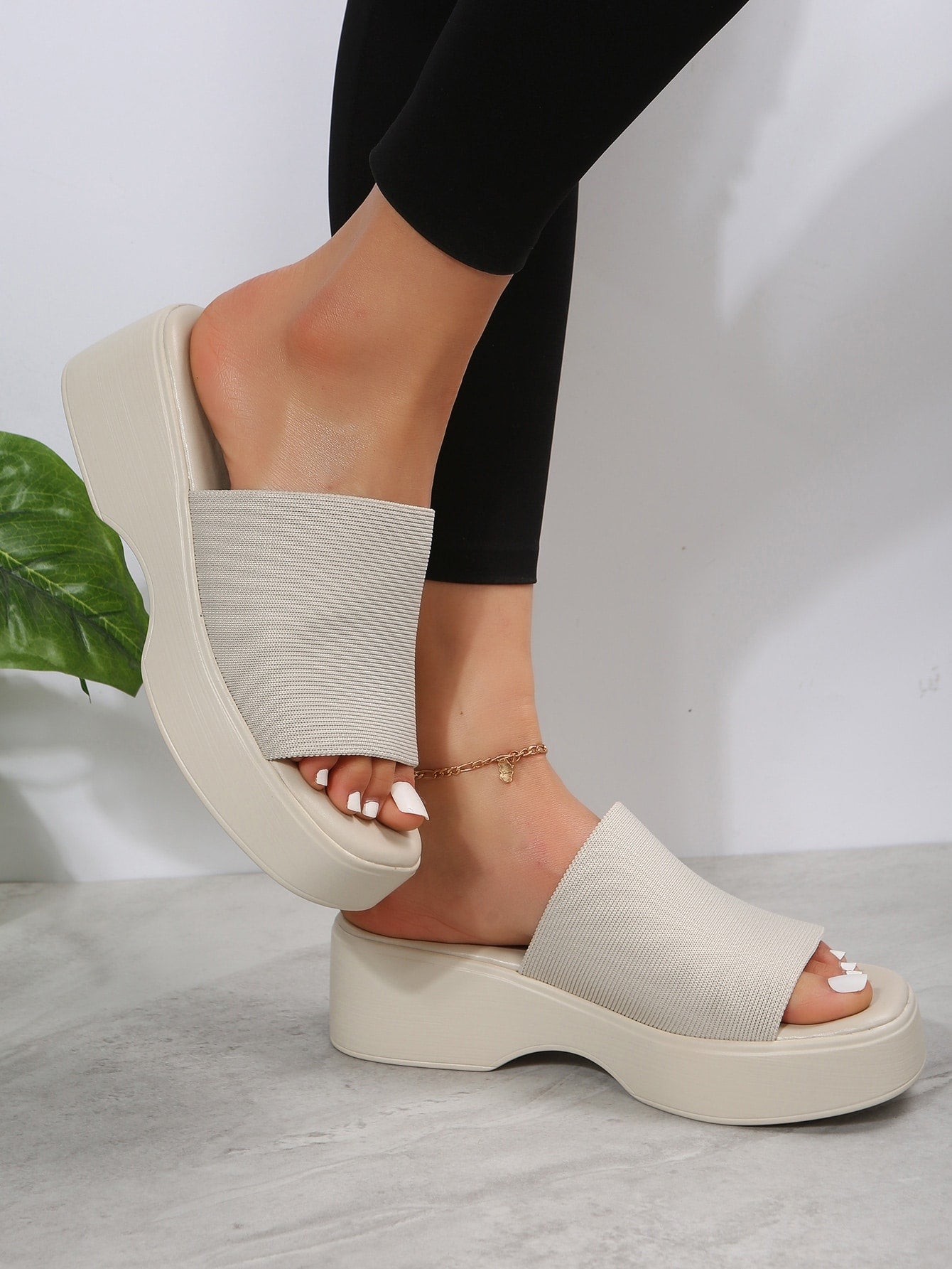 Women Minimalist Wedge Slide Sandals, Fashion Outdoor Sandals