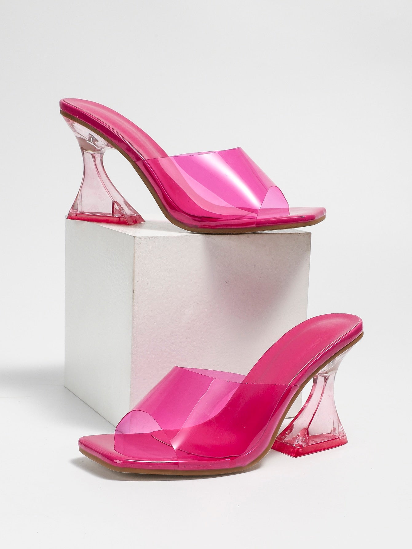 Women Crocodile Embossed Sculptural Heeled Mule Sandals, Elegant Outdoor Heeled Sandals