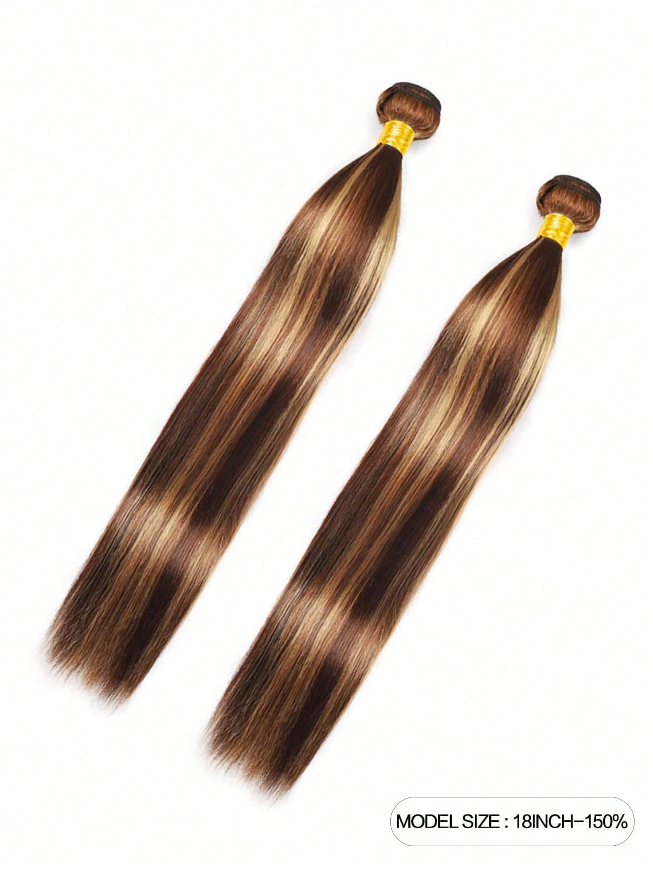 2pcs Straight Piano Color Human Hair Bundle 150% Density Bundles For Women Highlight Color