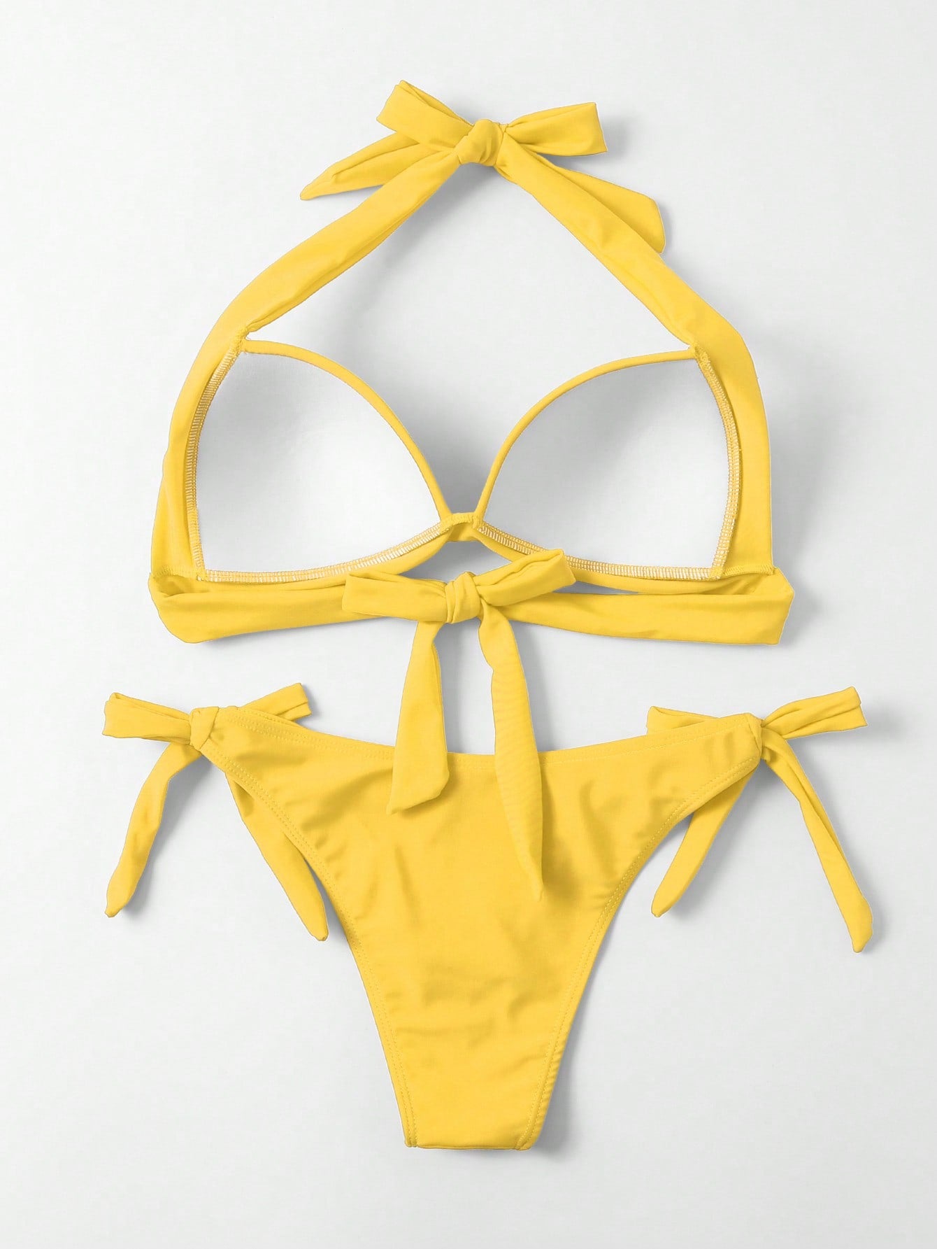 Swim Basics Halter Tie Side Bikini Swimsuit