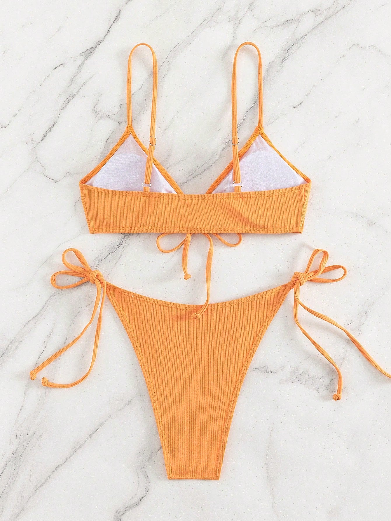 Swim Basics Tie Side Tanga Bikini Swimsuit