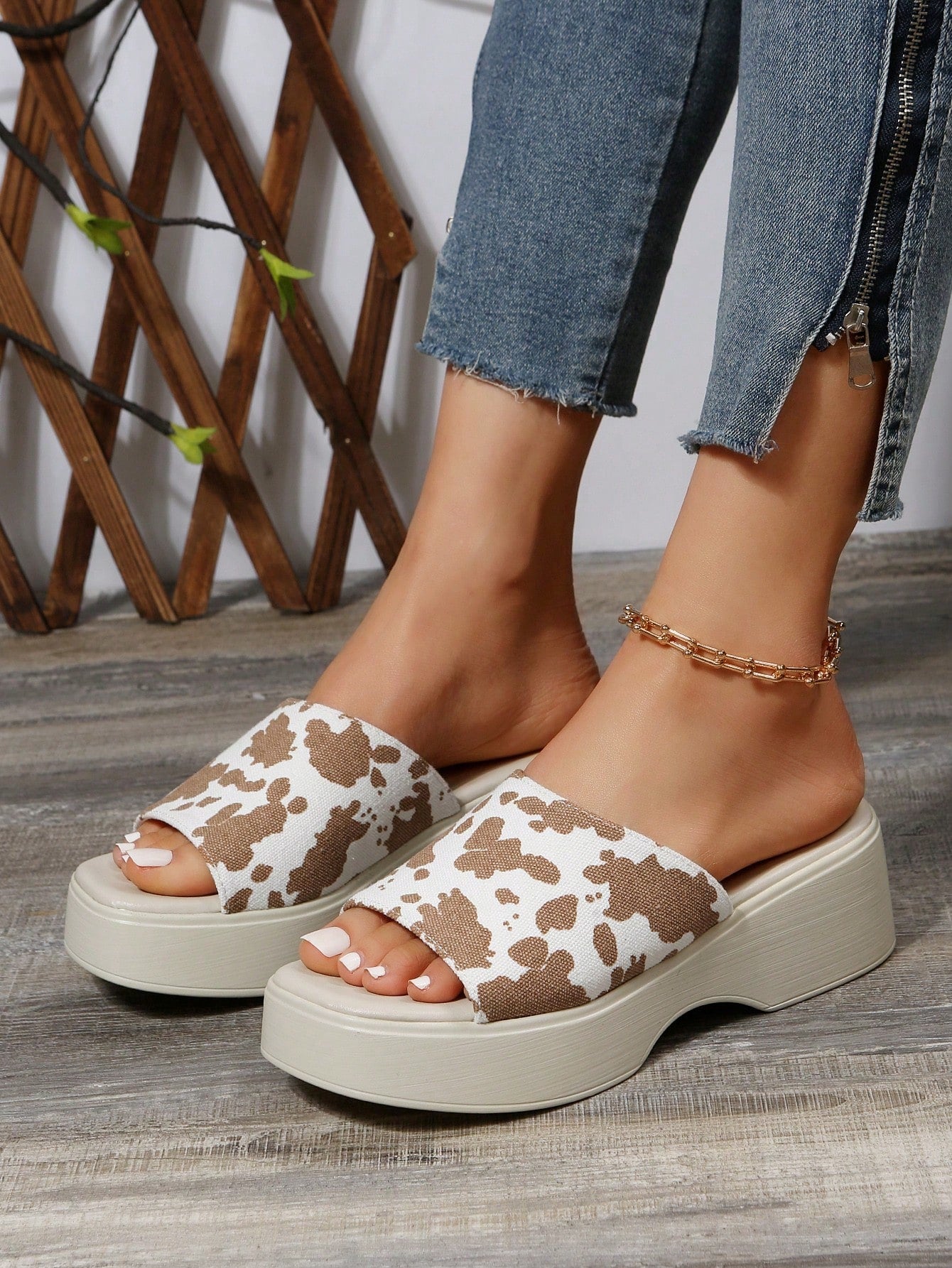 Women Minimalist Wedge Slide Sandals, Fashion Outdoor Sandals