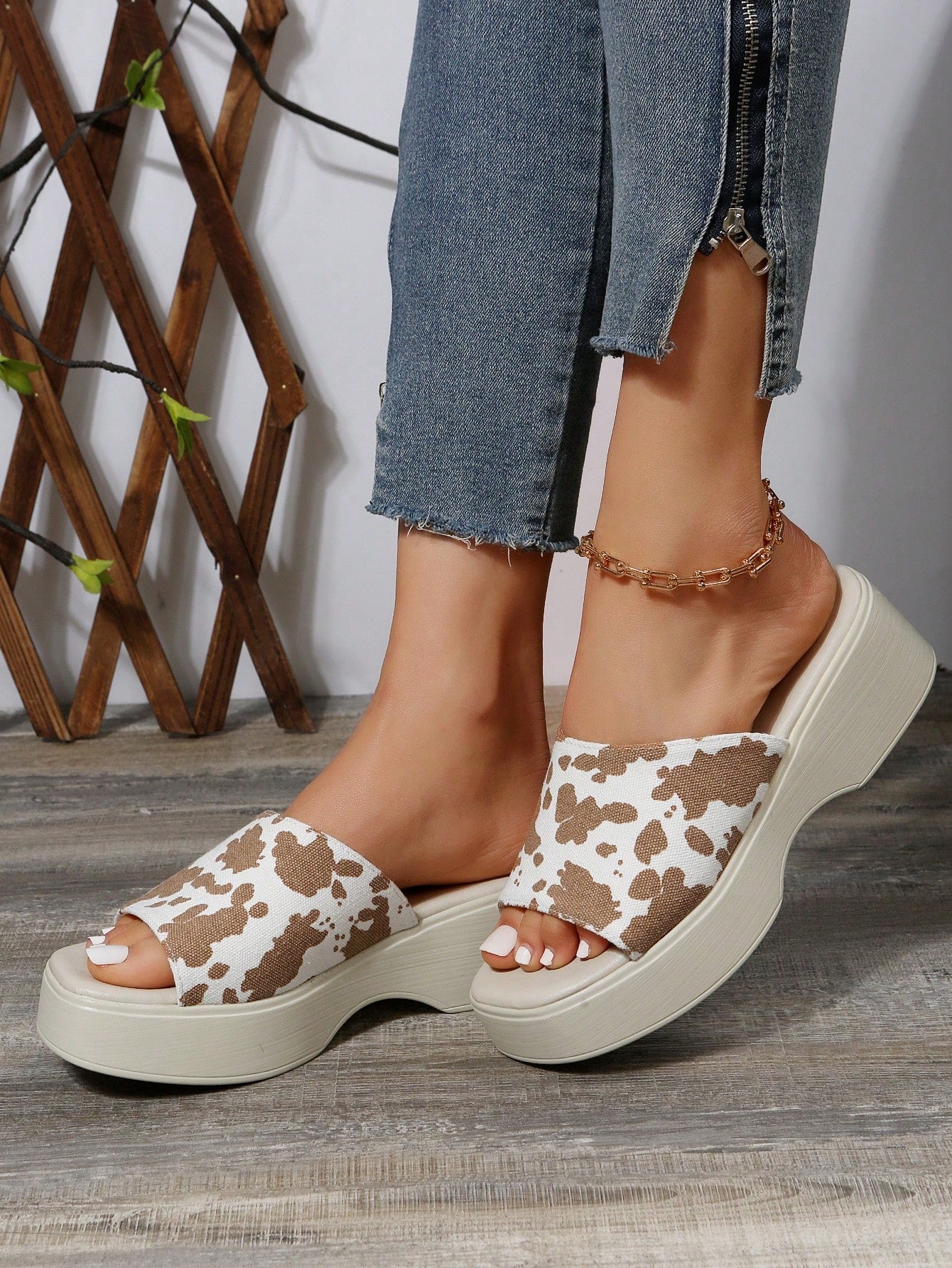 Women Minimalist Wedge Slide Sandals, Fashion Outdoor Sandals